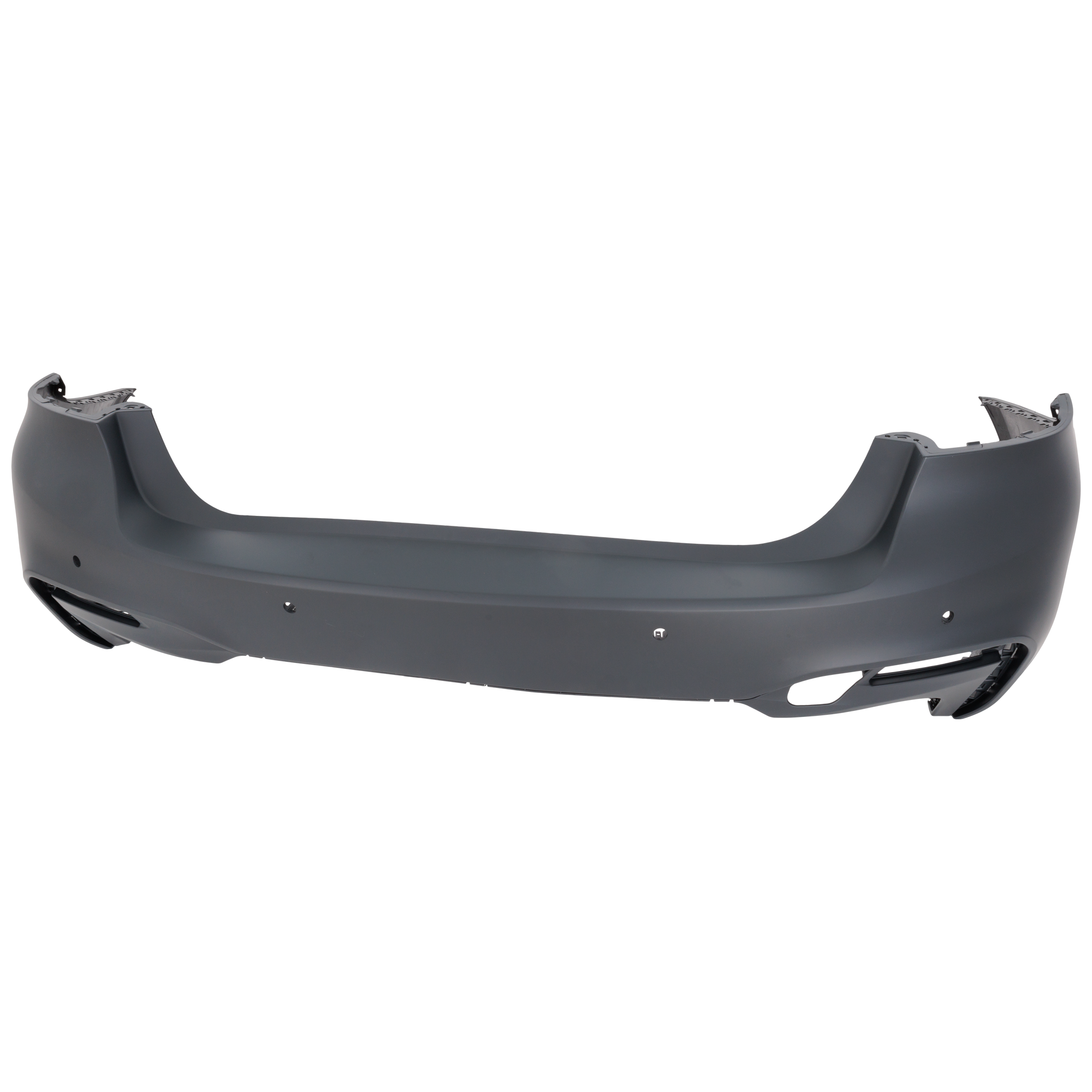 AM 5 SERIES 17-20 REAR BUMPER COVER Primed Sedan w M Pkg w 4 PDC Sensor Holes and 2 Park Assist Sensor Holes SKU RB76010029P Partslink BM1100370 OEM 51128073725
