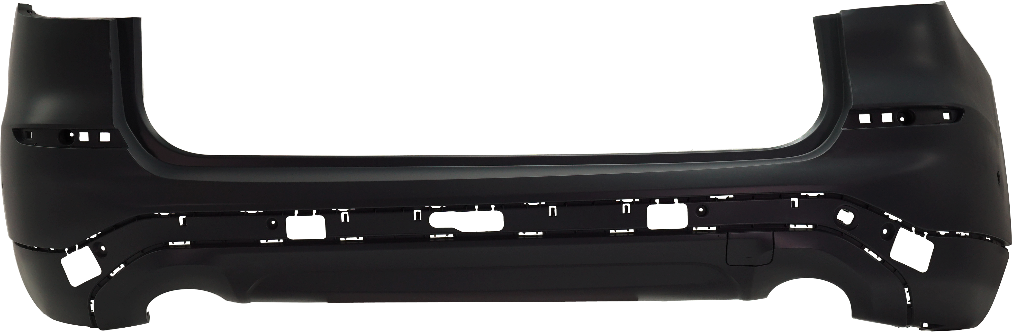 AM X3-18-21 REAR BUMPER COVER Primed 30I Models w o M Sport Pkg w Park Assist Sensor Holes w Trailer Hitch SKU RB76010047P Partslink BM1100431 OEM 51127488229-51127488220