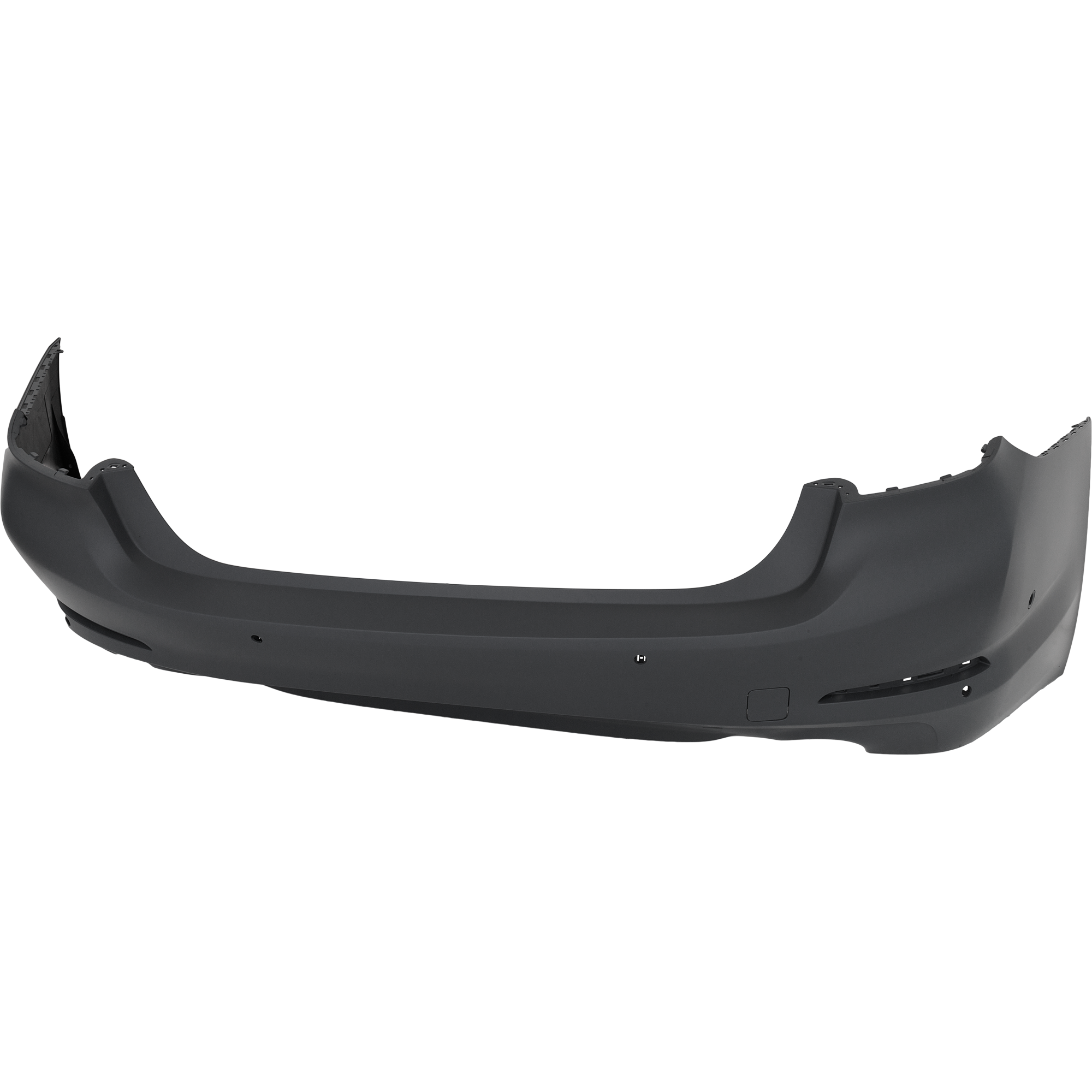 AM 5 SERIES 17-20 REAR BUMPER COVER Primed Exc 540i Model Sedan w o M Pkg w Luxury Pkg w PDC Sensor and Park Assist Sensor Holes SKU RB76010078P Partslink BM1100377 OEM 51127475601