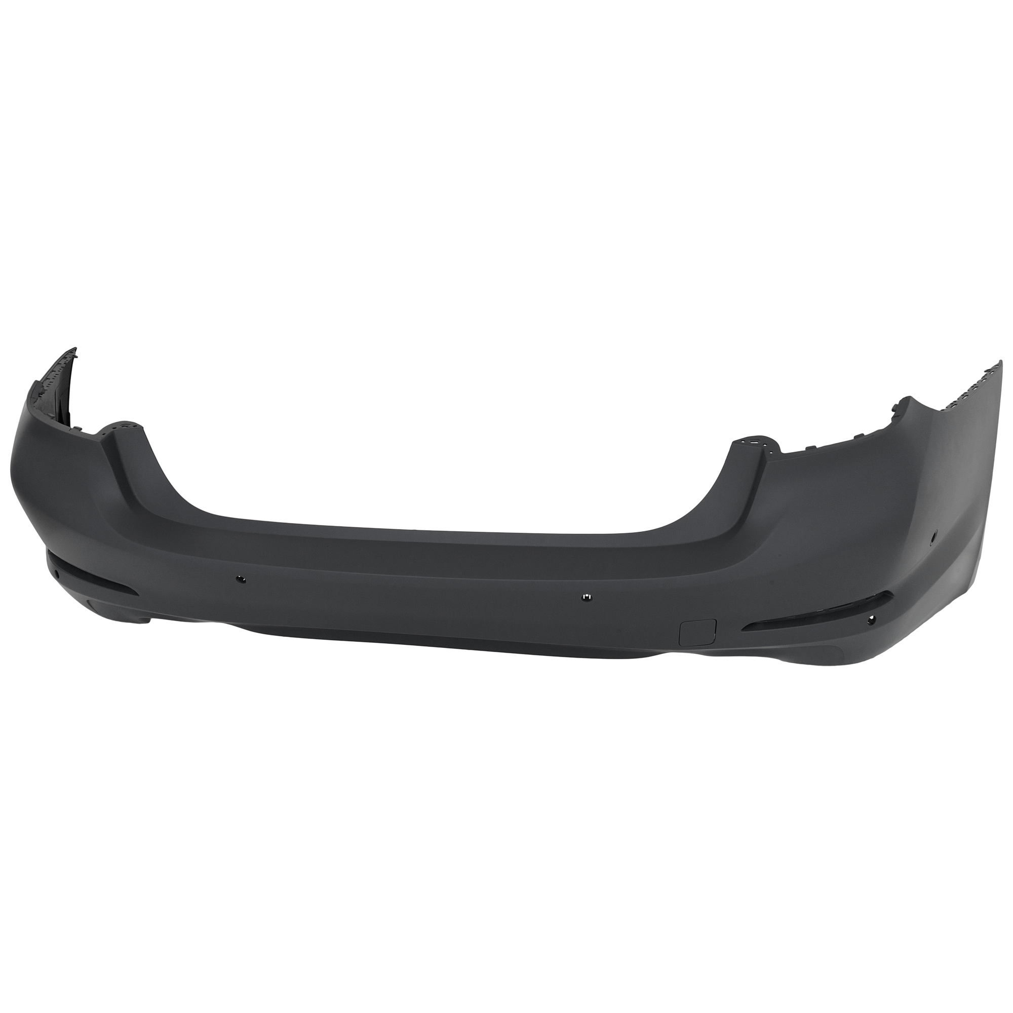 AM 5 SERIES 17-20 REAR BUMPER COVER Primed Exc 540i Model Sedan w o M Pkg w o Luxury Pkg w PDC Sensor and Park Assist Sensor Holes SKU RB76010079P Partslink BM1100374 OEM 51127475595