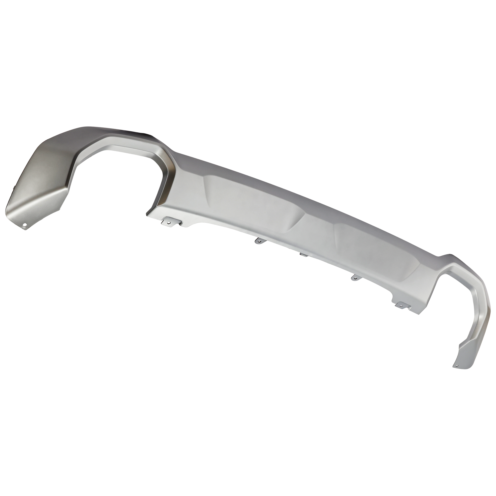 AM X4-22-25 X3-22-24 REAR BUMPER MOLDING Lower Primed Silver 30i Model w M Sport Package w o Trailer Hitch SKU RB76350054 Partslink BM1195178 OEM 51129451100