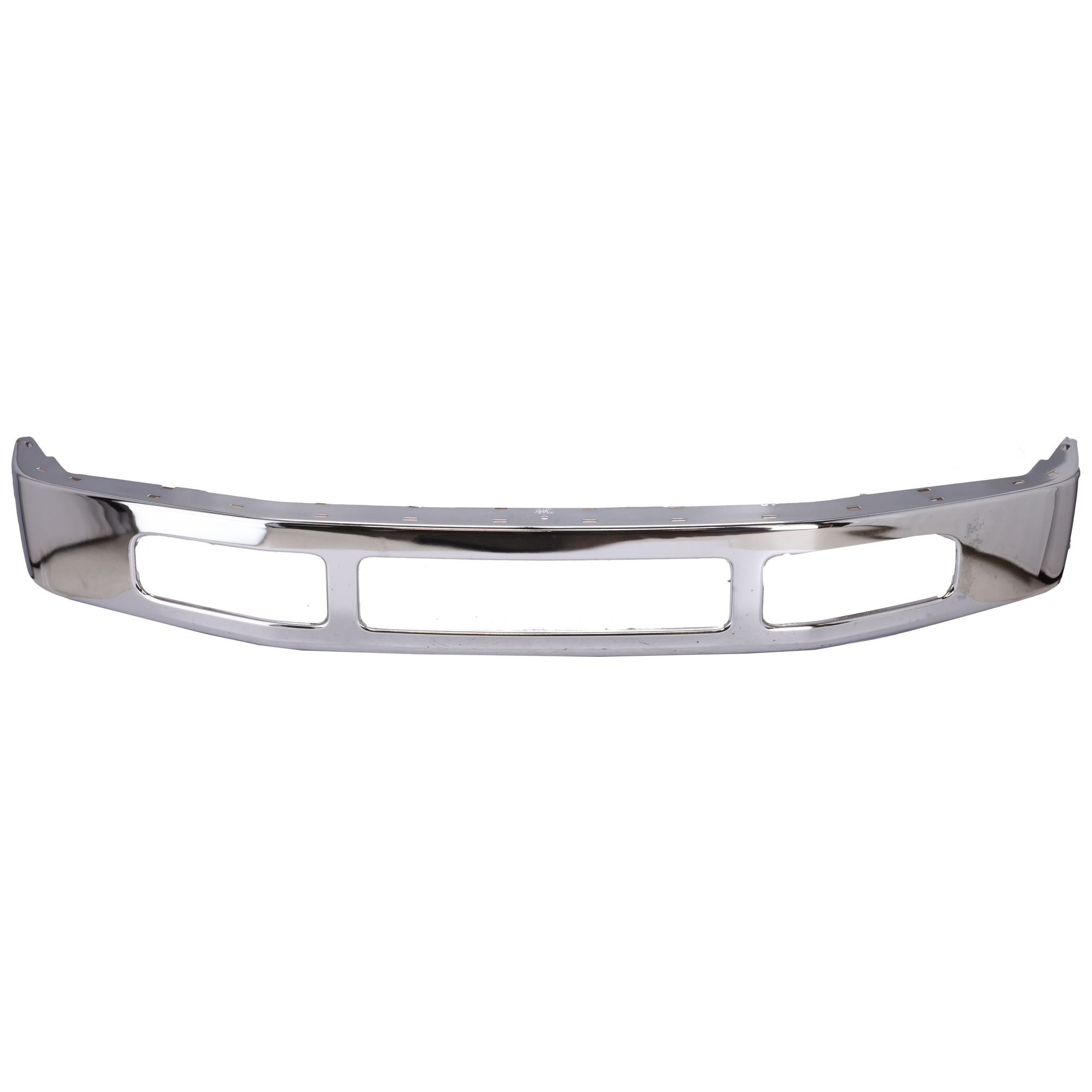 AM F 250 SUPER DUTY F 350 SUPER DUTY 08-10 FRONT BUMPER Chrome Steel w o Side Moulding Hole w Moulding Pad Holes SKU RBF010901 Partslink FO1002406 OEM 8C3Z17757B