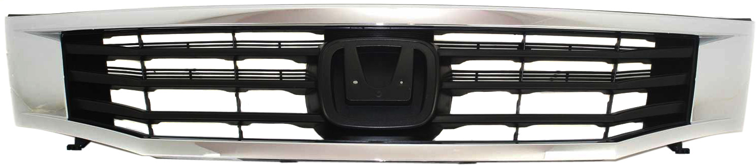 AM ACCORD 08-10 GRILLE ABS Plastic Chrome Shell Paintable Insert Sedan SKU RBH070102 Partslink Performance OEM Performance