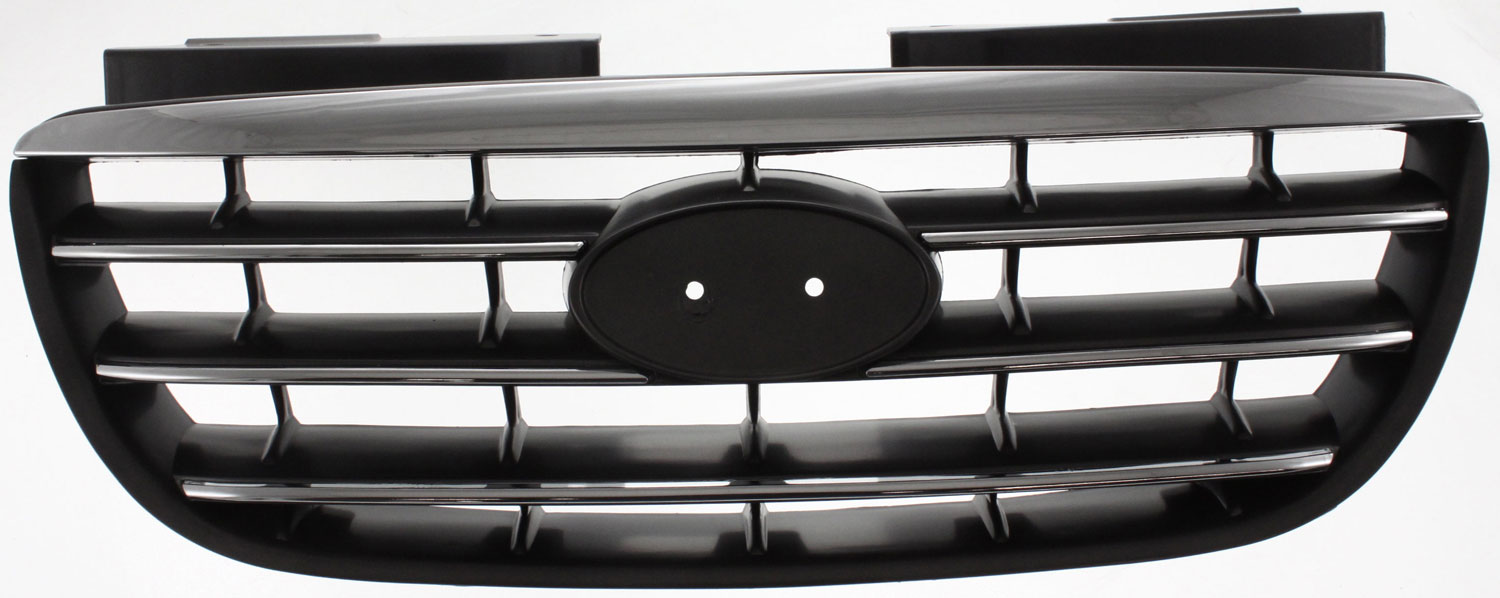 AM ELANTRA 07-10 GRILLE Plastic Painted Black Shell and Insert w Chrome Insert Molding Sedan SKU RBH070104 Partslink HY1200145 OEM 863502H000