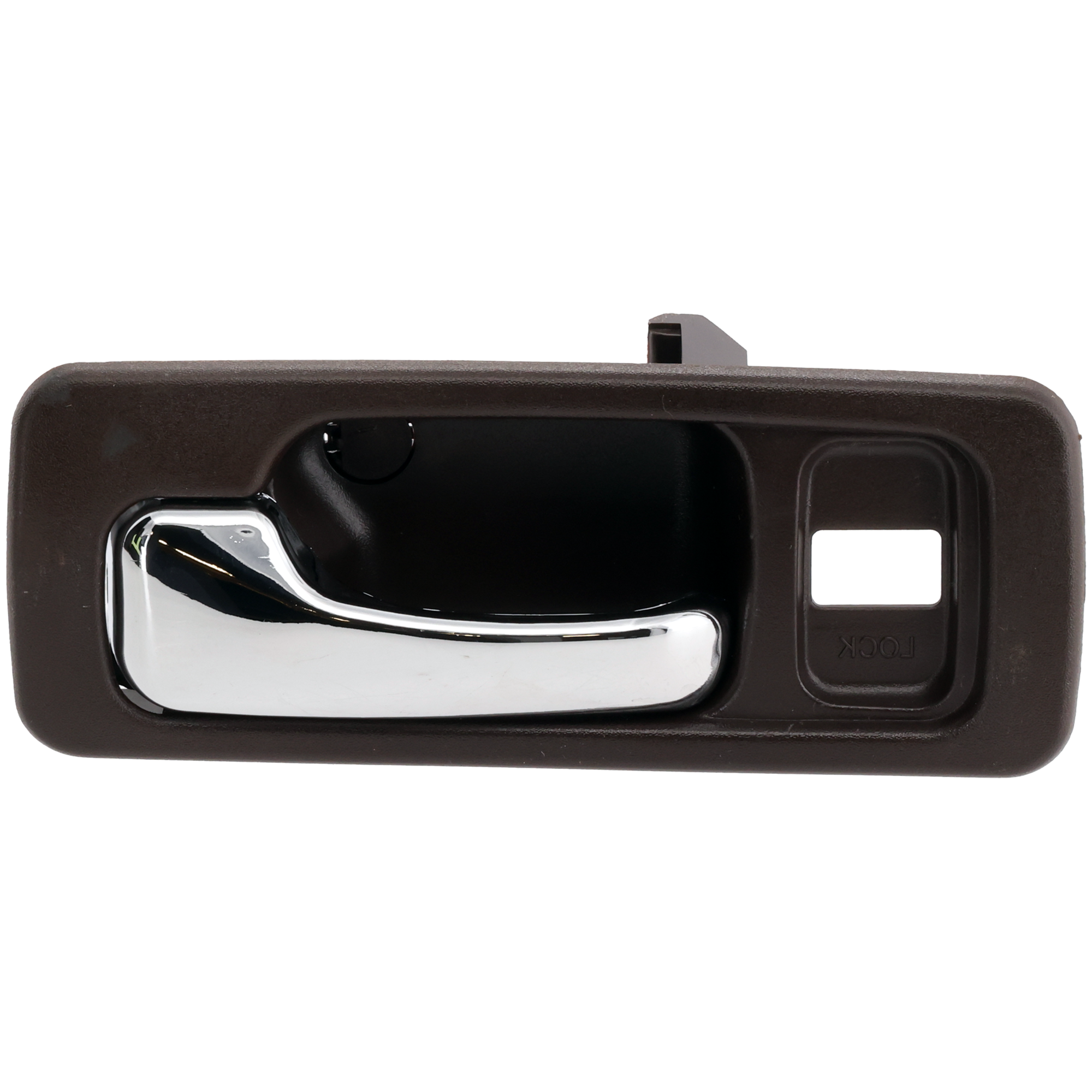 AM ACCORD 90-93 FRONT INTERIOR DOOR HANDLE LH Chrome Lever+Brown Deep Red Housing w Lock Hole Sdn SKU RBH462104 OEM 72165SM4003ZB