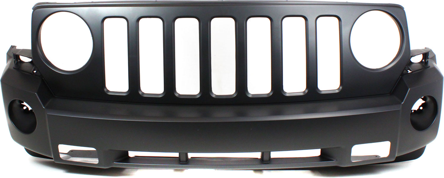 AM PATRIOT 07-10 FRONT BUMPER COVER Primed w Fog Light and Tow Hook Holes CAPA SKU RBJ010302PQ Partslink CH1000935C OEM 68021303AB