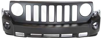 AM PATRIOT 07-10 FRONT BUMPER COVER Primed w Fog Light and Tow Hook Holes SKU RBJ010302P Partslink CH1000935 OEM 68021303AB