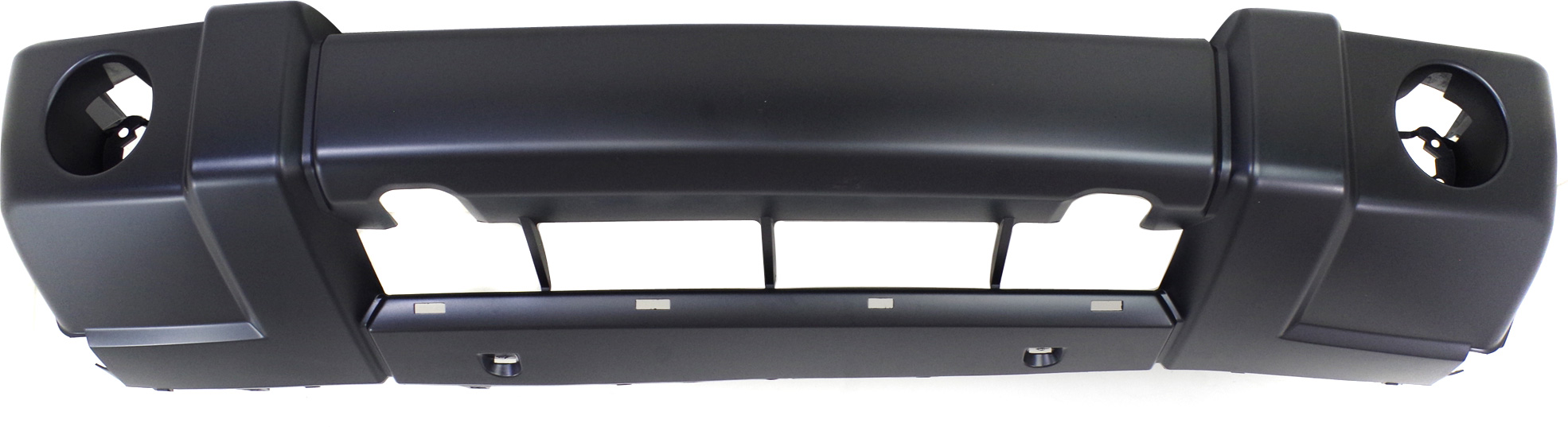 AM COMMANDER 06-10 FRONT BUMPER COVER Primed w Chrome Trim w Fog Light Holes CAPA SKU RBJ010304PQ Partslink CH1000874C OEM 5183429AA