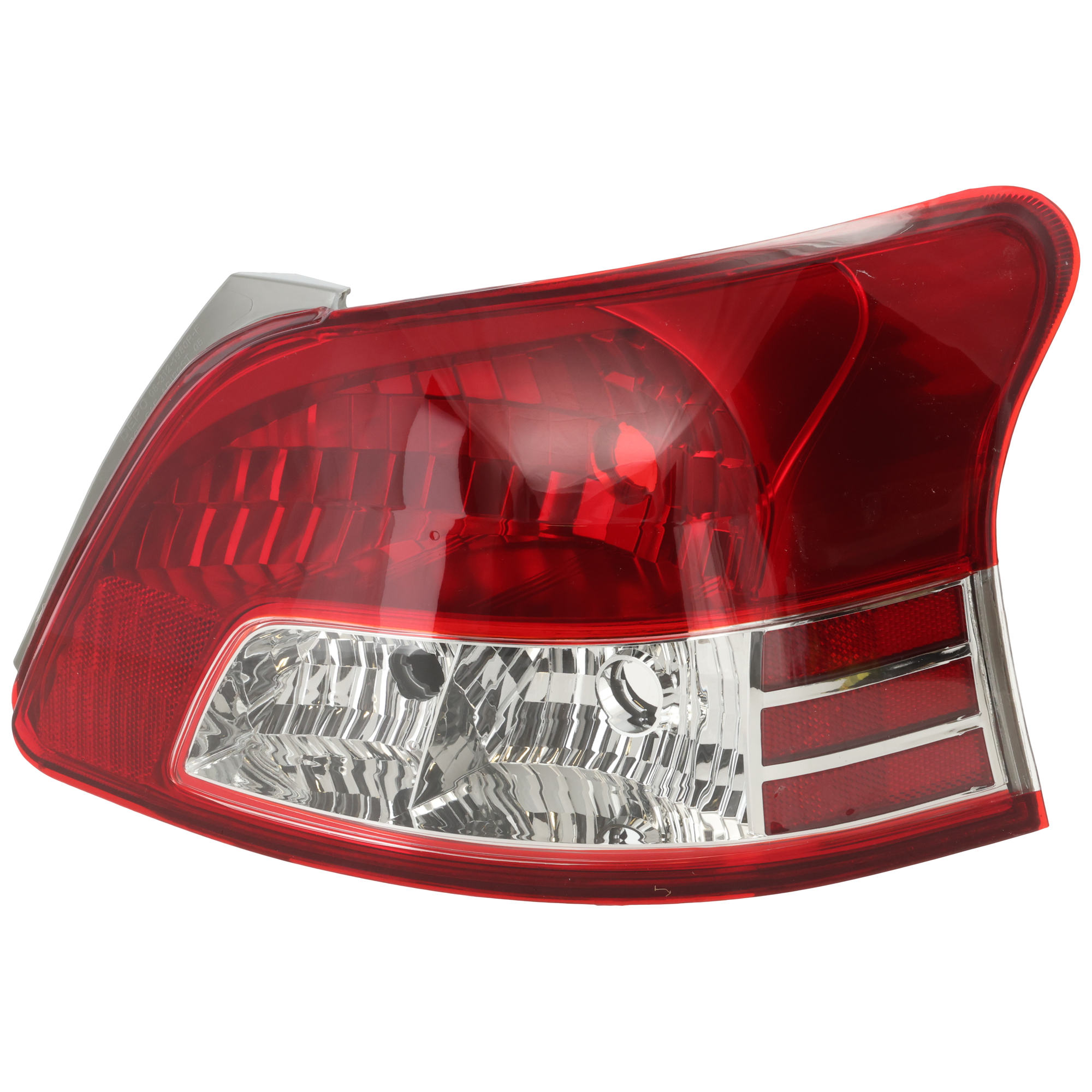 AM YARIS 07-12 TAIL LAMP RH Lens and Housing Base Model w o Sport Package Sedan CAPA SKU RBT730105Q Partslink TO2819133C OEM 8155152600