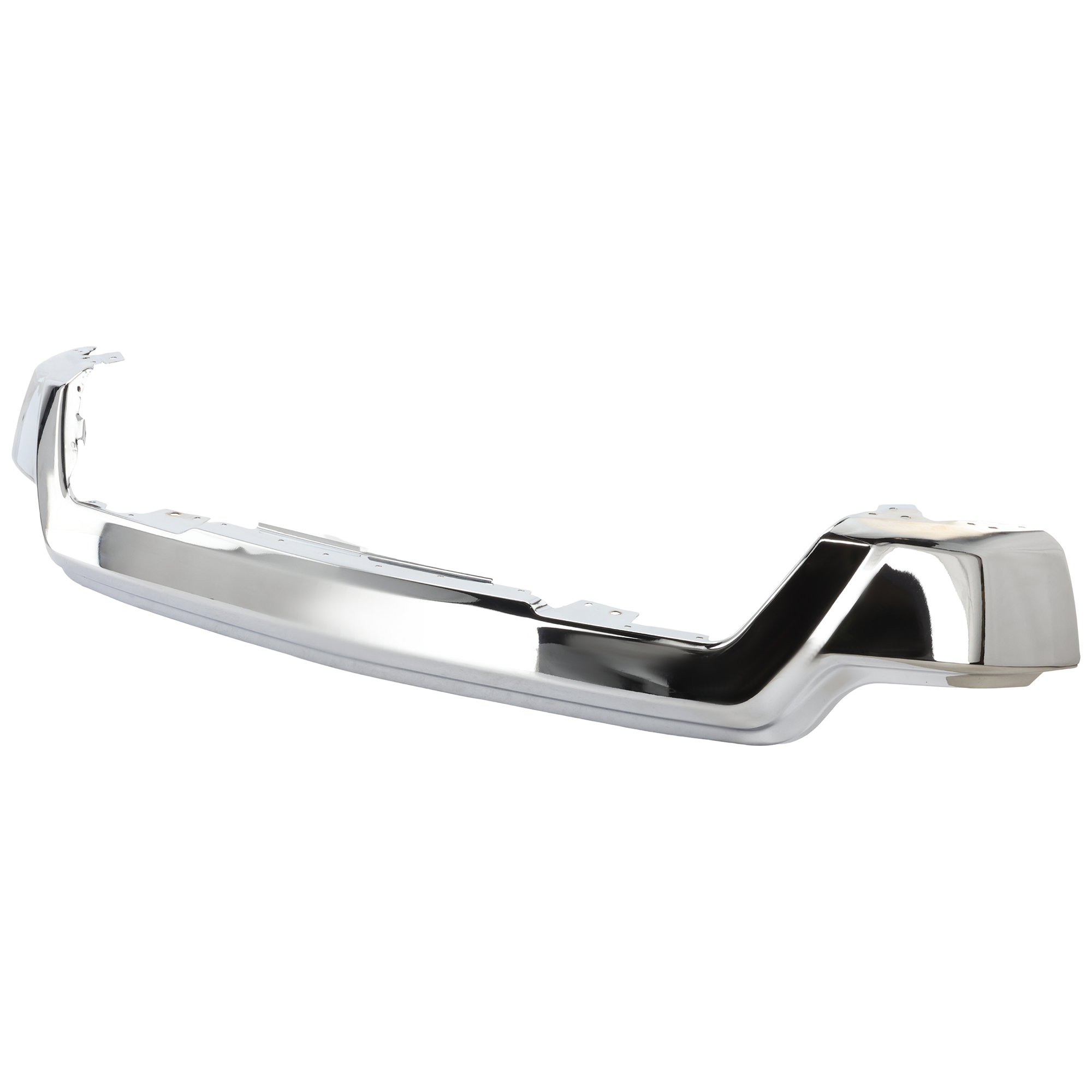 AM SILVERADO 1500-22-25 FRONT BUMPER Impact Bar Chrome w o Parking Aid Sensor Holes SKU RC01010056 Partslink GM1002894 OEM 85103441