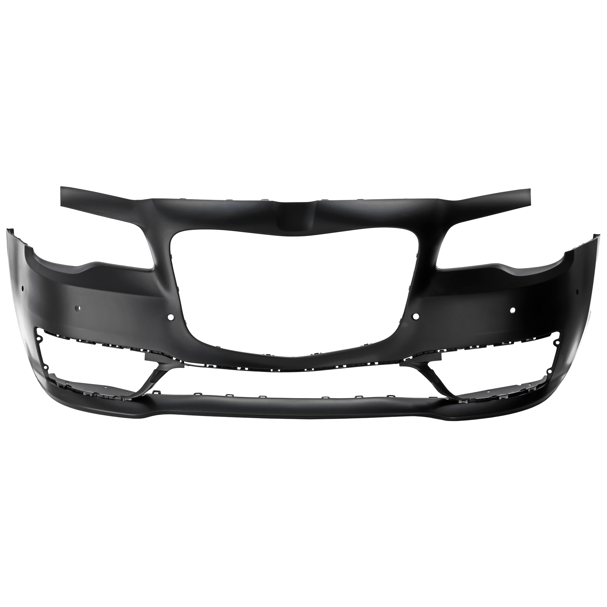 AM CHRYSLER 300-17-23 FRONT BUMPER COVER Primed w Parking Aid Sensor Holes Type 1 SKU RC01030031P Partslink CH1000A35 OEM 5PP57TZZAD