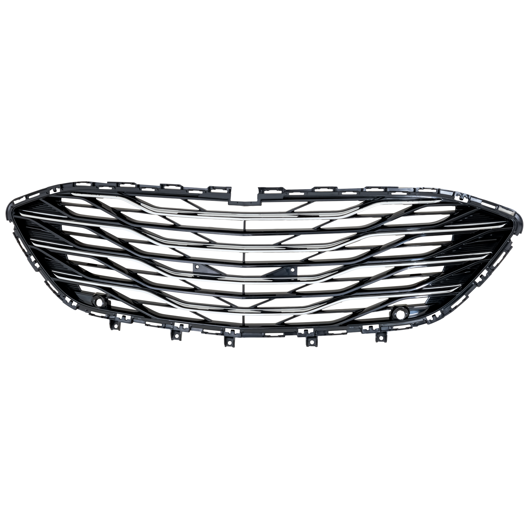 AM MALIBU 19-25 FRONT BUMPER GRILLE Textured Black w Parallel Park Assist Sensor Holes LT Premier Models SKU RC01530047 Partslink GM1036200 OEM 84473372