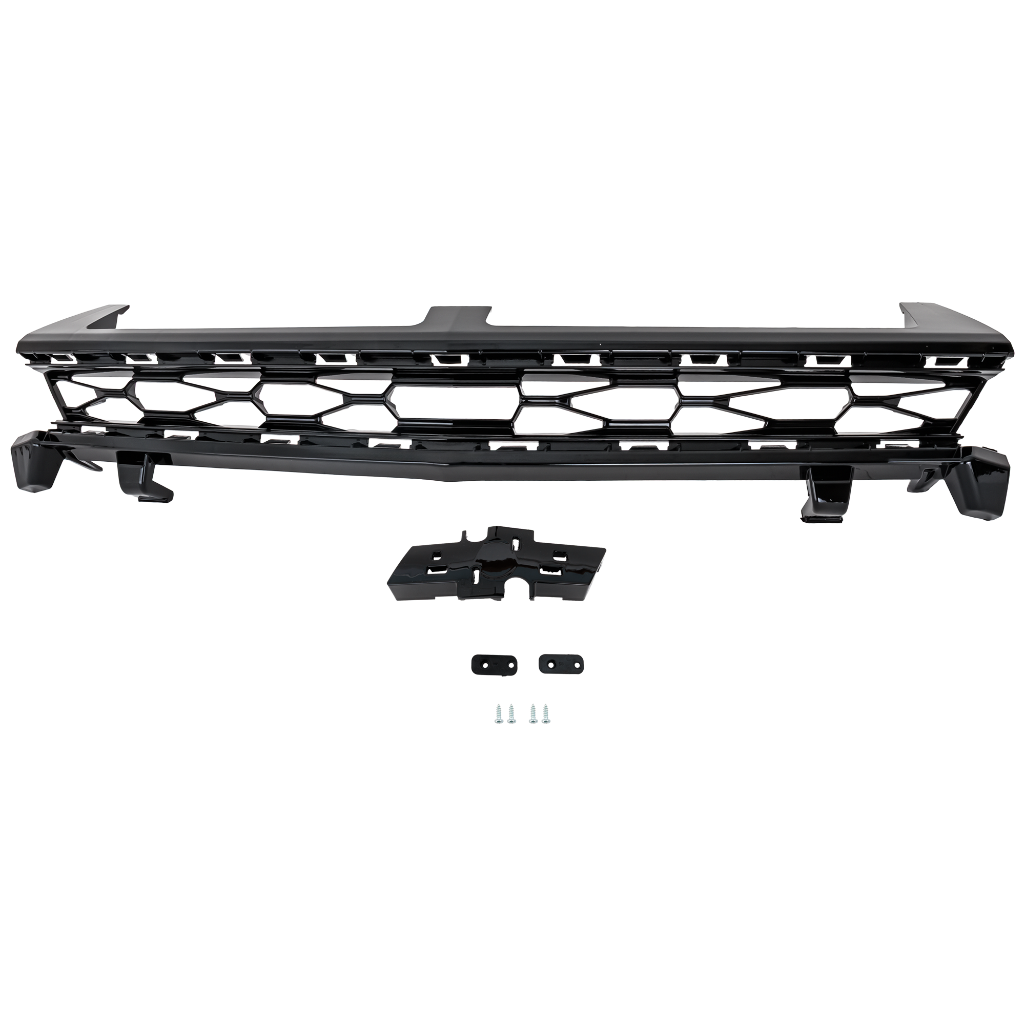 AM CAMARO 16-18 GRILLE Upper Textured Black Shell and Insert w o Rally Sport Package w o Hot Wheels Package SKU RC07010106 Partslink GM1200737 OEM 84140577