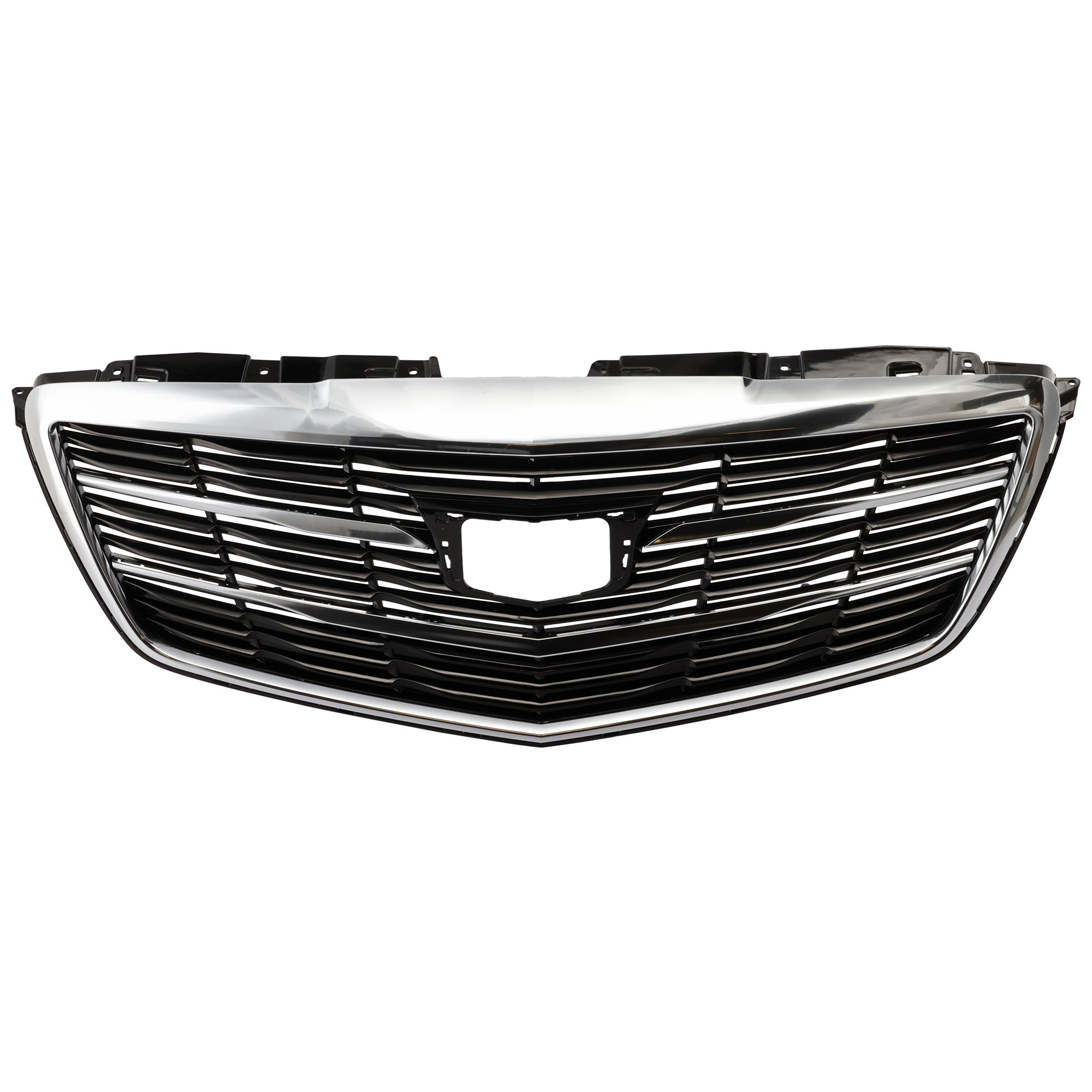 AM ATS 15-19 GRILLE Chrome Shell Textured Black Insert w Chrome Molding w o Adaptive Cruise Control w o Midnight Special Edition Package Coupe Exc. V Model SKU RC07010115 OEM 22879627 PFM