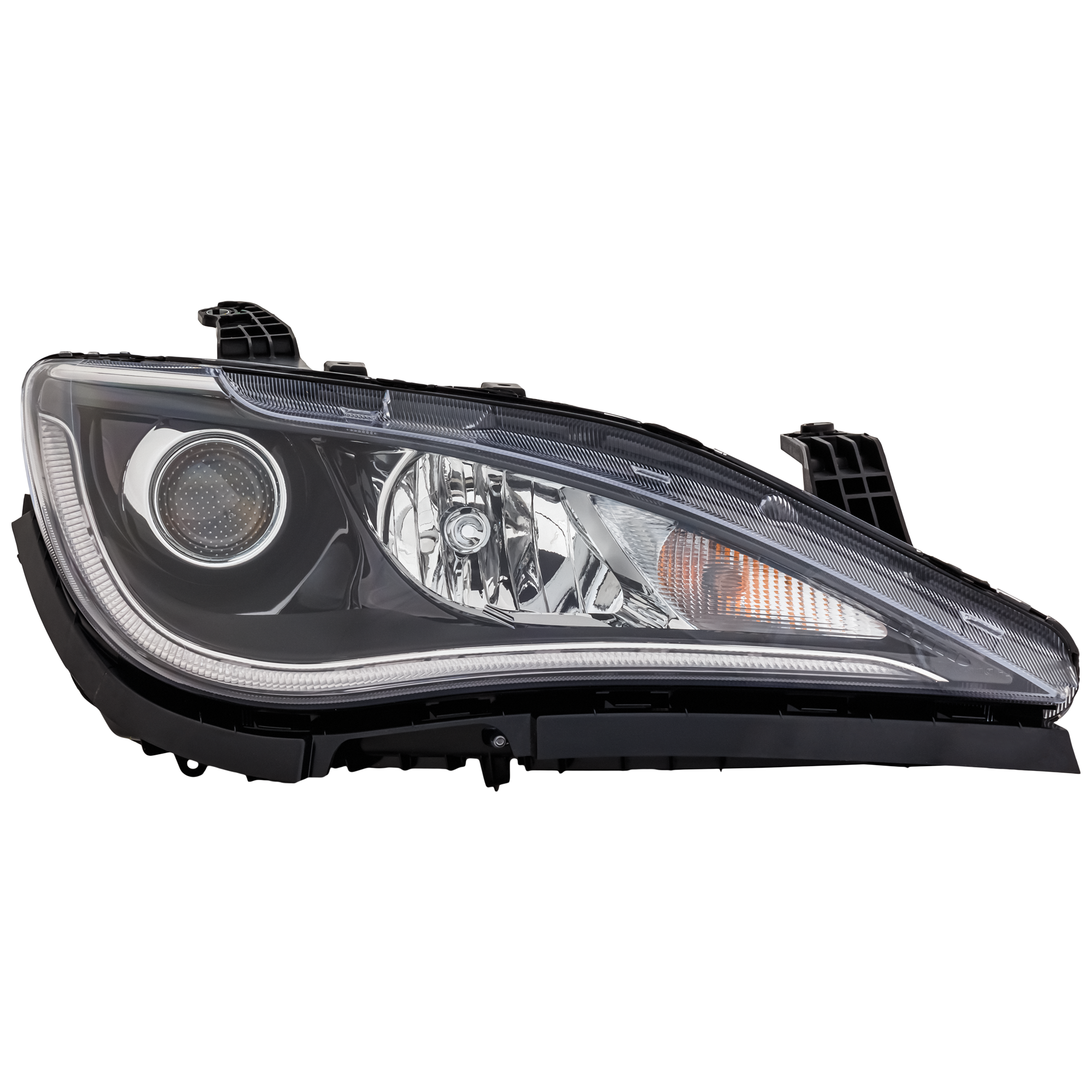 AM PACIFICA 17-20 HEAD LAMP RH Assembly Halogen Hybrid Model Chrome Interior w Quad Lamps CAPA SKU RC10010119AQ OEM 68342192AE PFM