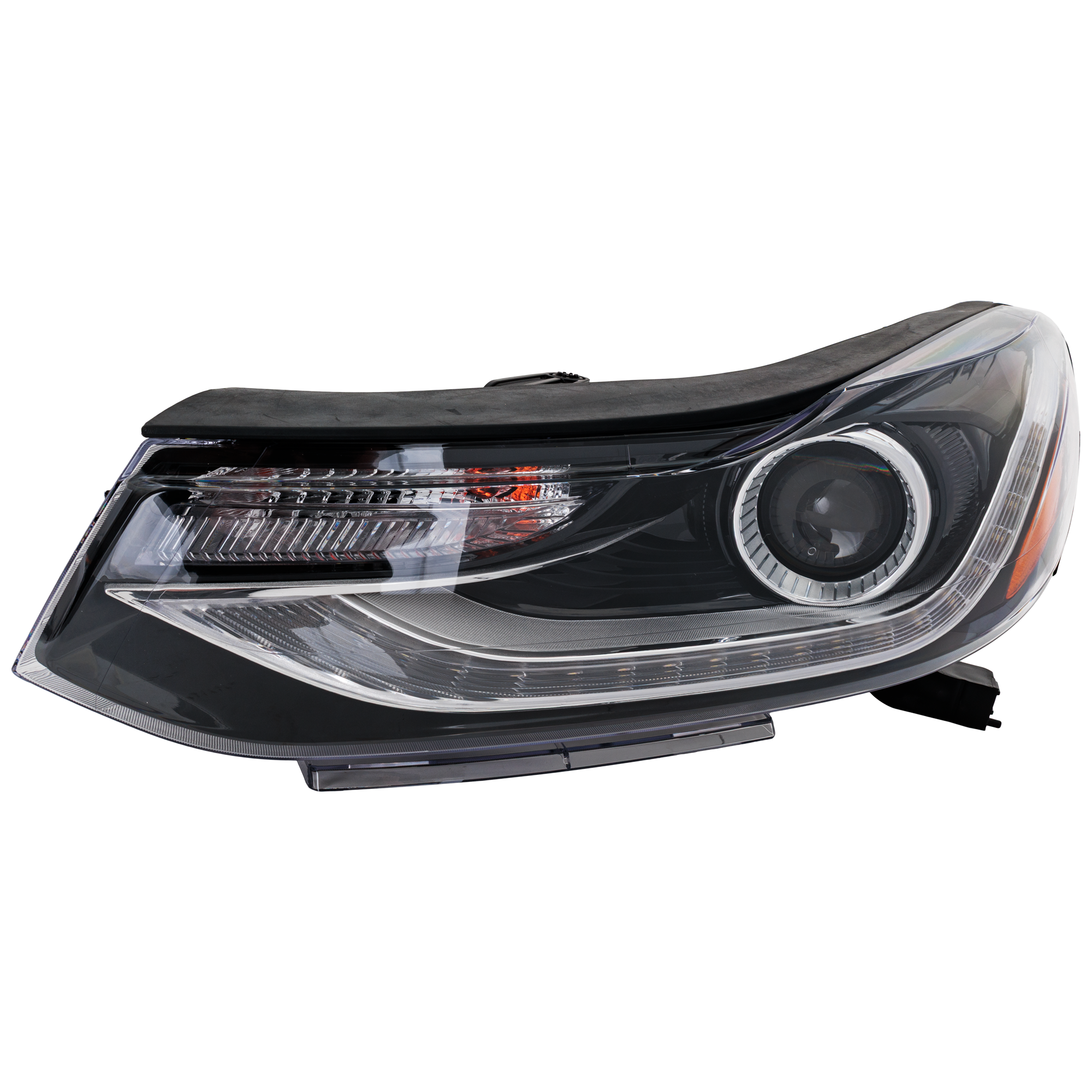 AM TRAX 17-22 PROJECTOR HEAD LAMP LH Assembly Halogen w LED DRL w o Auto Headlamp Control CAPA SKU RC10010170AQ Partslink GM2502450C OEM 42725480