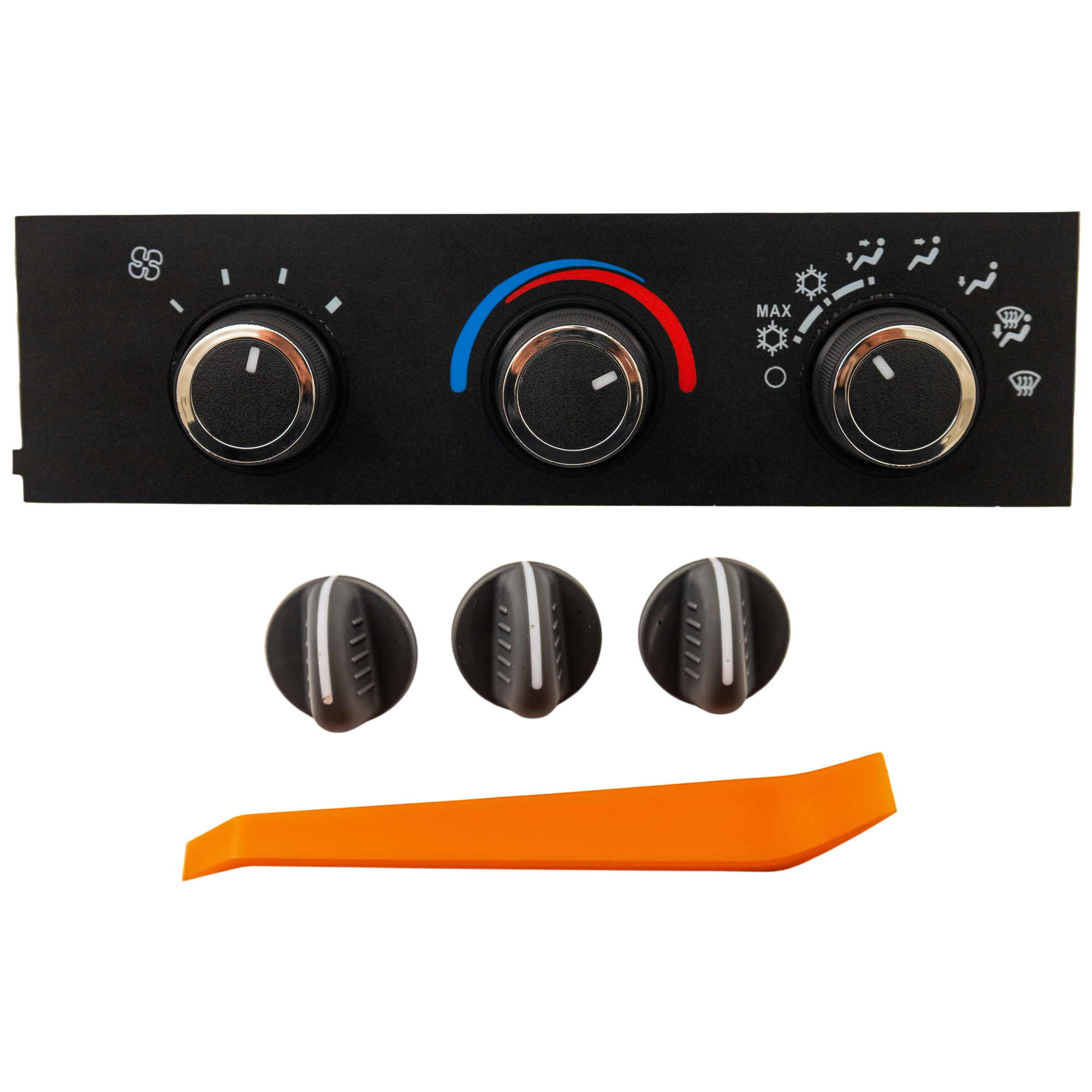 AM EXPRESS SAVANA 96-20 CLIMATE CONTROL UNIT Front w Manual Air Conditioning Controls w o Rear Window Defogger SKU RC19310002 OEM 15073274-15130959-15191308-157