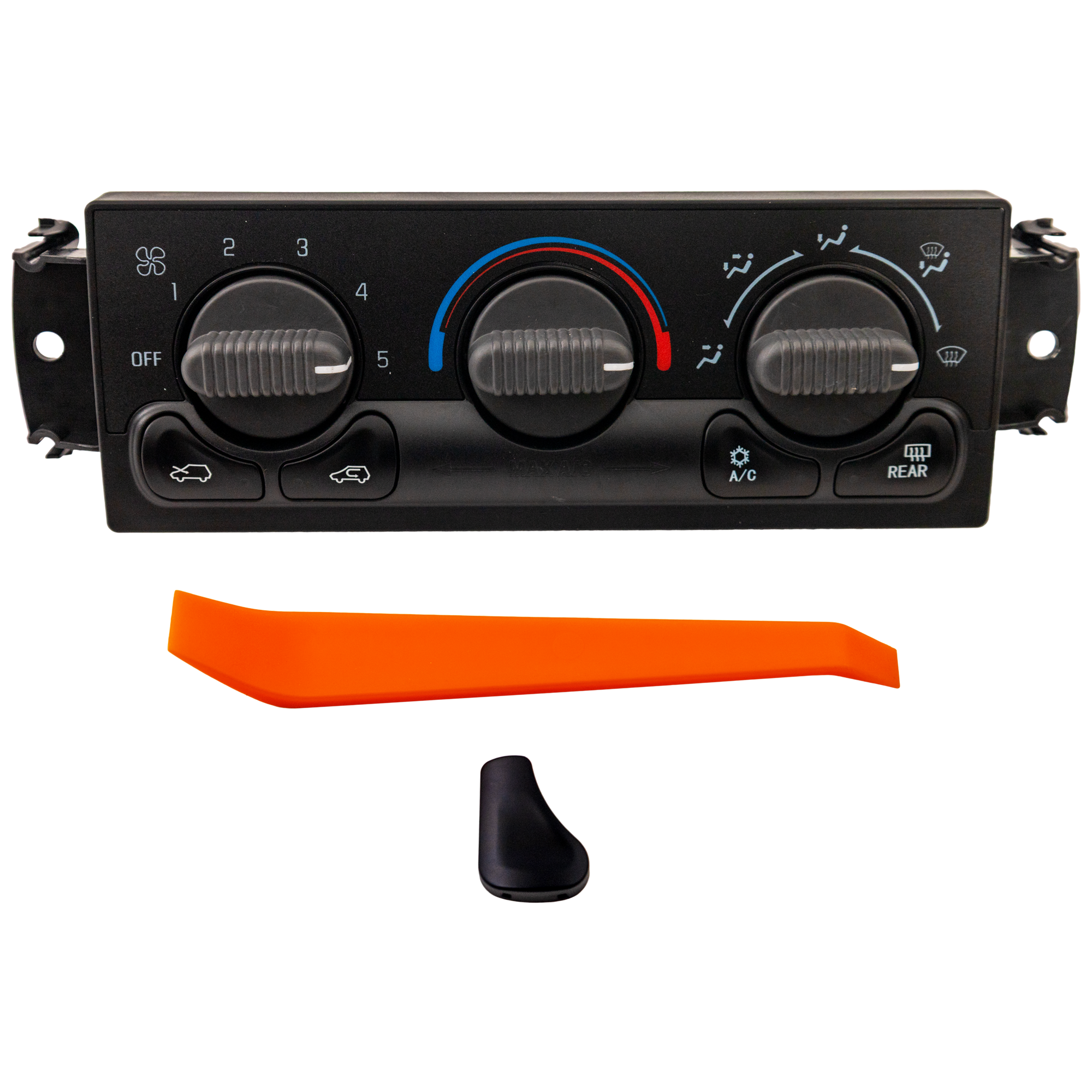 AM YUKON XL 1500-00-02 TAHOE 00-00 CLIMATE CONTROL UNIT Front w Manual Air Conditioning Controls SKU RC19310003 OEM 15054697-15054698-15753263-157