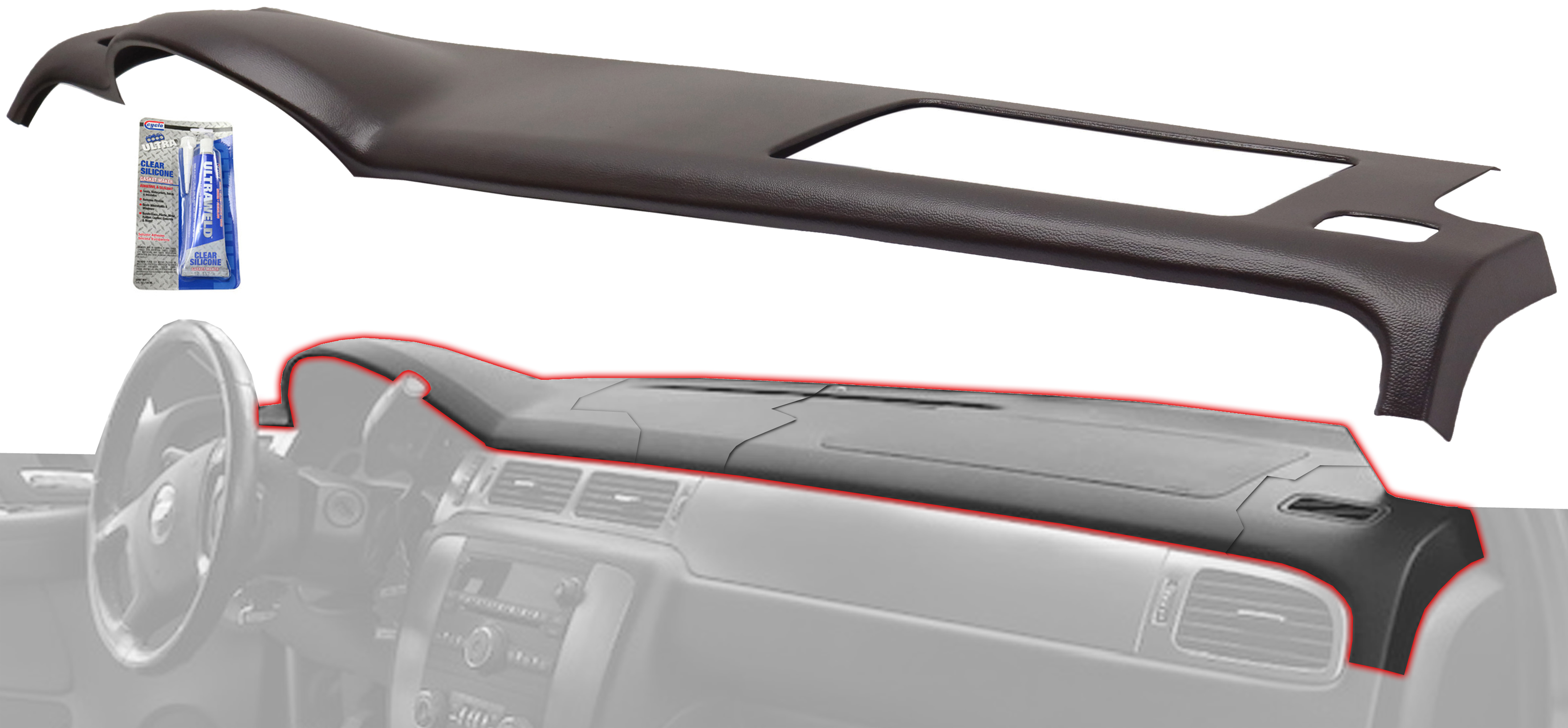 AM TAHOE YUKON 07-14 DASH COVER Dark Brown w o Speaker Holes SKU RC40110001C
