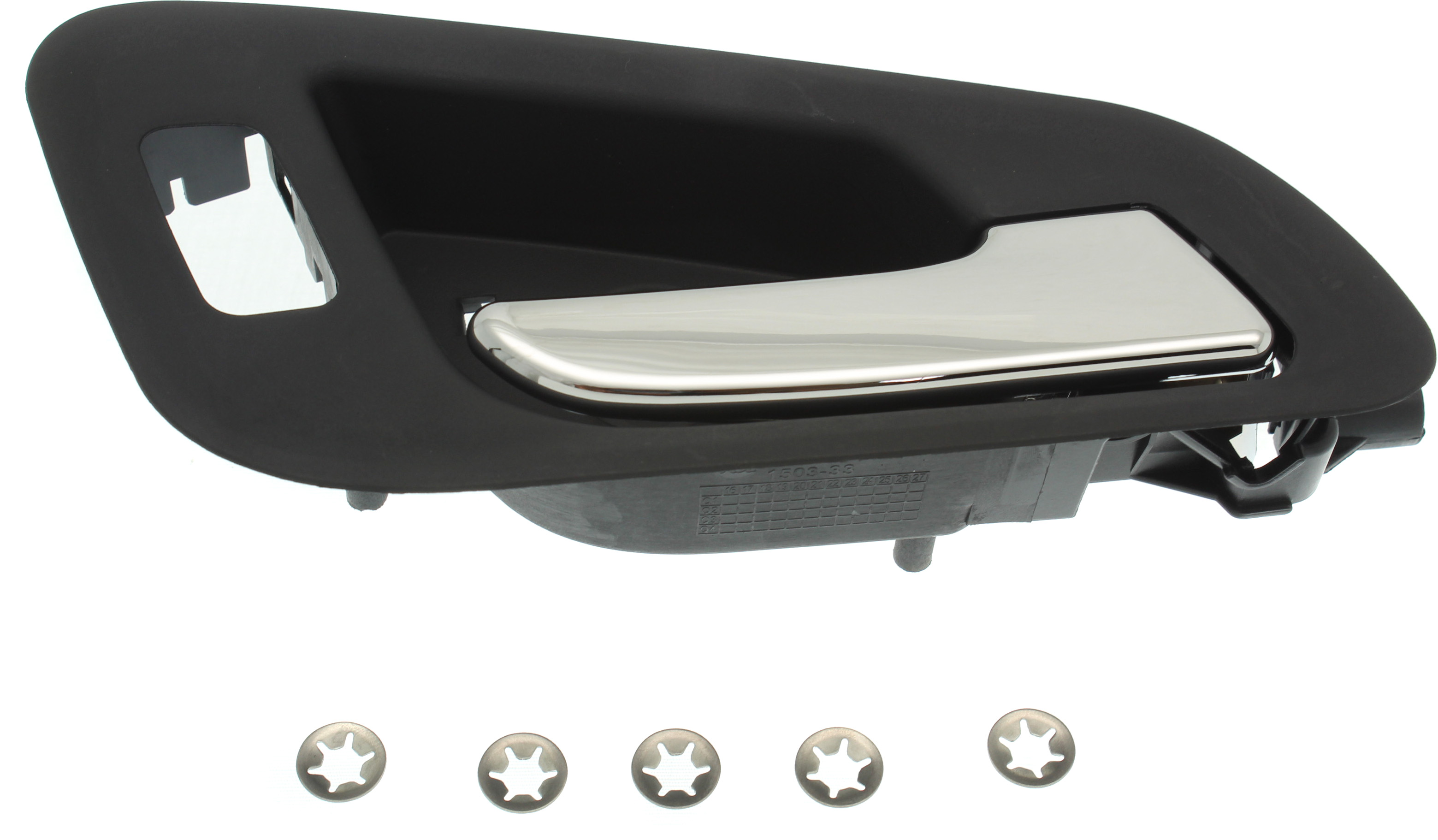 AM COLORADO 15-20 FRONT INTERIOR DOOR HANDLE RH Chrome Lever Black Housing w Power Lock Hole SKU RC46210017 OEM 84047815 PFM