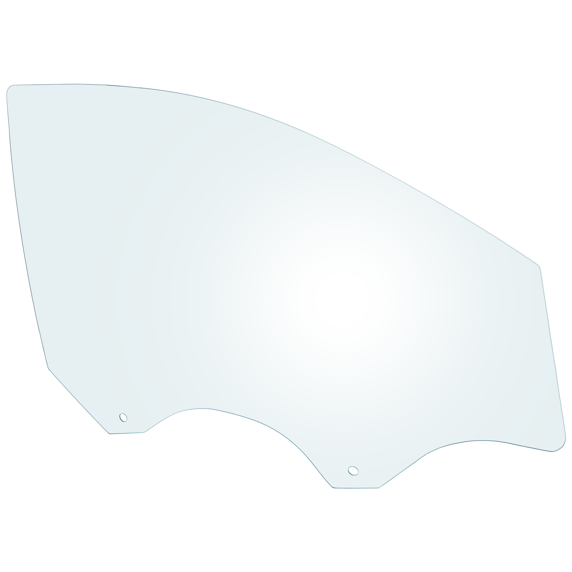 AM EQUINOX 18-24 TERRAIN 18-23 FRONT DOOR GLASS RH Green Tint w Solar Equinox Canada Mexico Built Vehicle SKU RC48010079 OEM 84398671