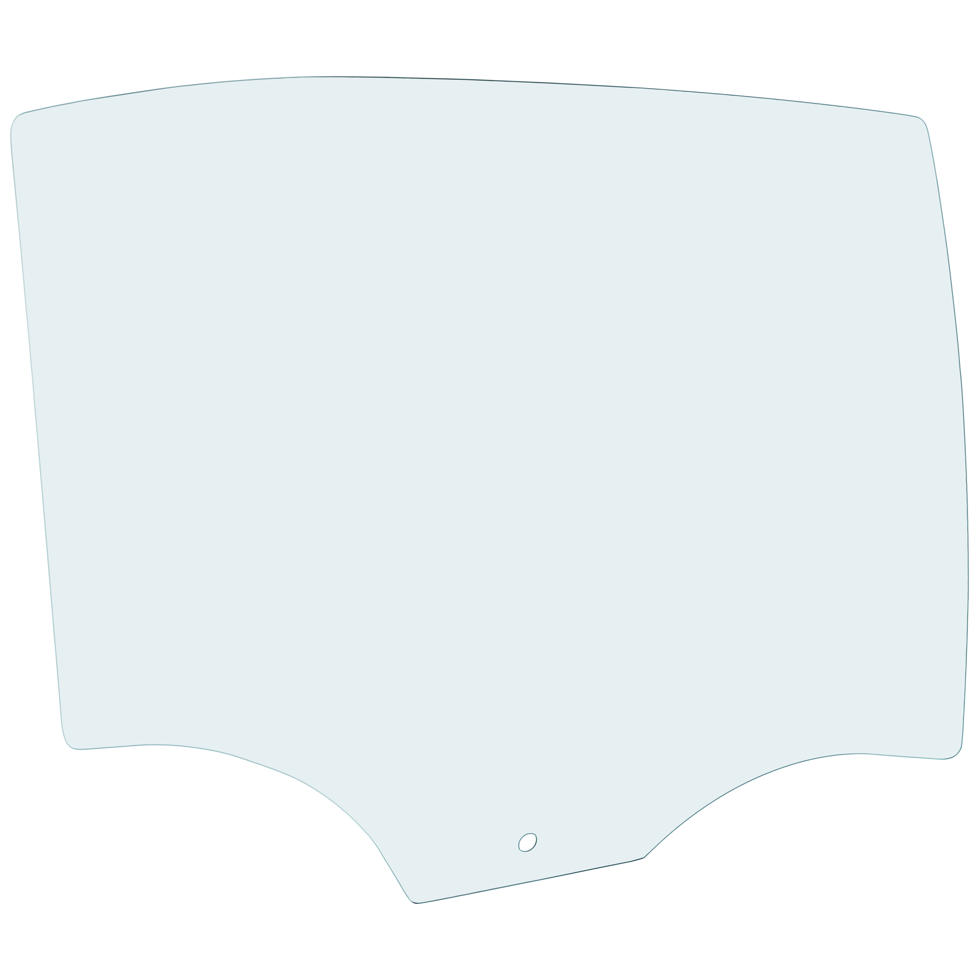 AM MALIBU 13-16 REAR DOOR GLASS RH Green Tint w Solar SKU RC48130035 OEM 22892813