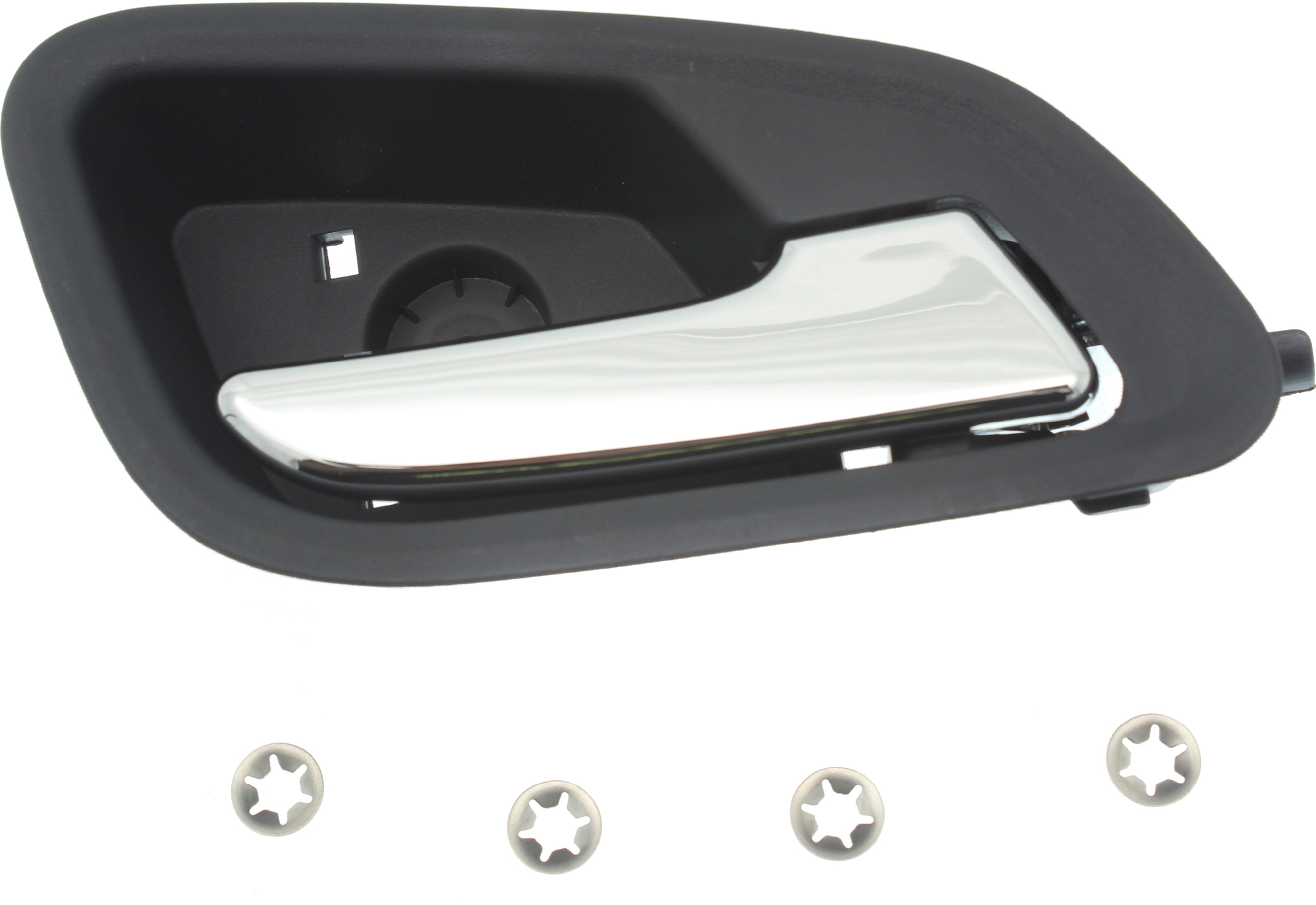 AM COLORADO 15-20 REAR INTERIOR DOOR HANDLE RH Chr Lever Blk Hsng w o Power Lock Hole Crew Cab SKU RC49130007 OEM 23411742 PFM
