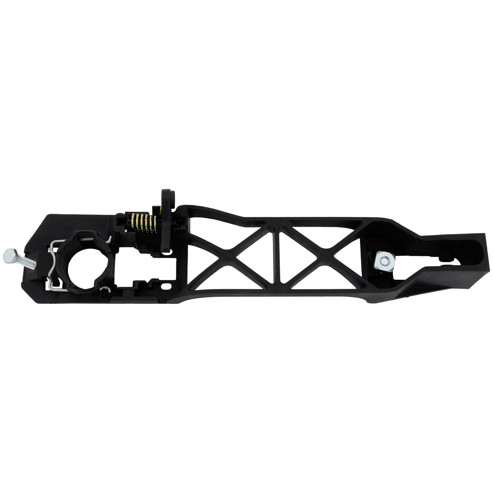 AM EQUINOX 05-09 TORRENT 06-09 REAR DOOR HANDLE CASE LH Smooth Black Reinforcement Bracket w o Keyhole SKU RC49150014 OEM 50795371
