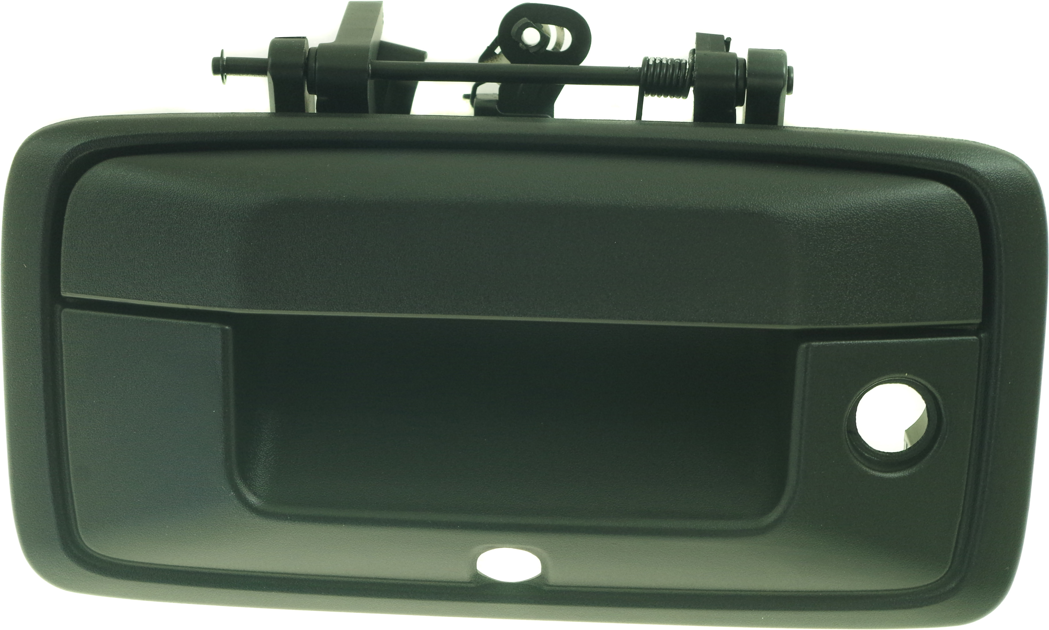AM SILVERADO SIERRA 1500-16-18-2500 HD 3500 HD 16-18 TAILGATE HANDLE Outside Txtd Blk w Keyhole and Cam Hole All Cab Types SKU RC58070002 OEM 84016231