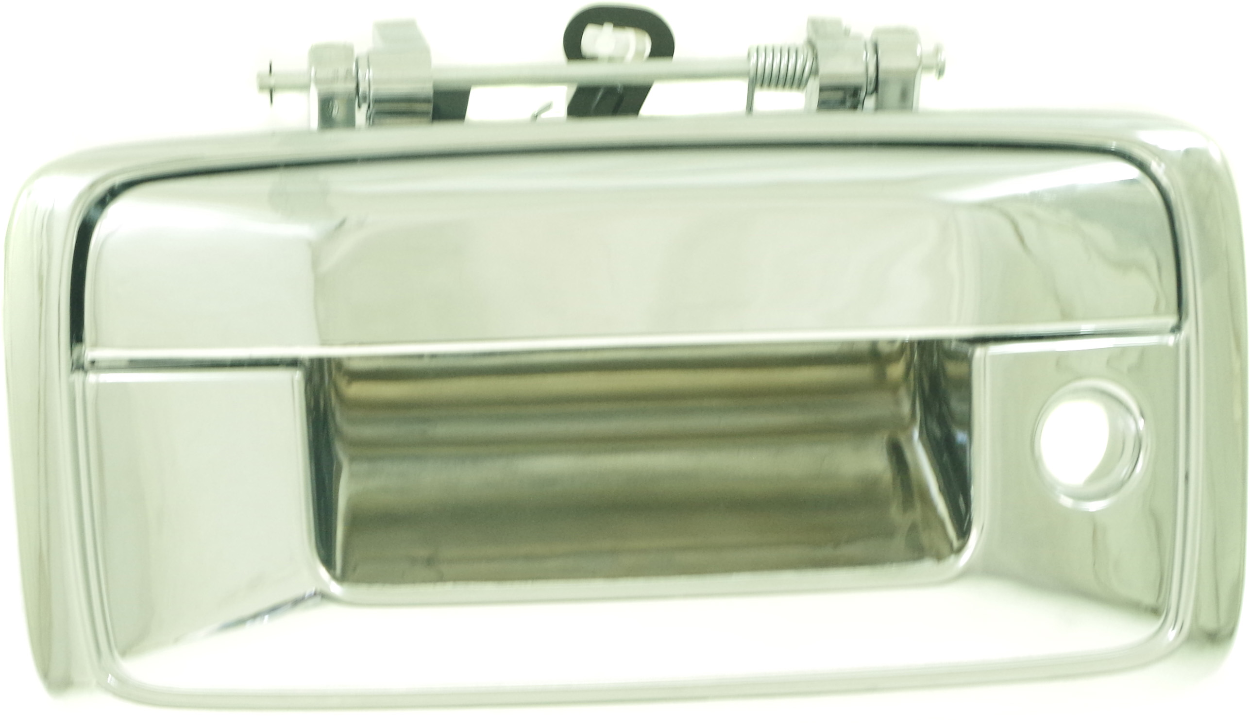 AM SILVERADO SIERRA 1500-16-18-2500 HD 3500 HD 16-18 TAILGATE HANDLE Outside All Chr w Keyhole w o Cam Hole All Cab Types SKU RC58070003 OEM 84016231 PFM