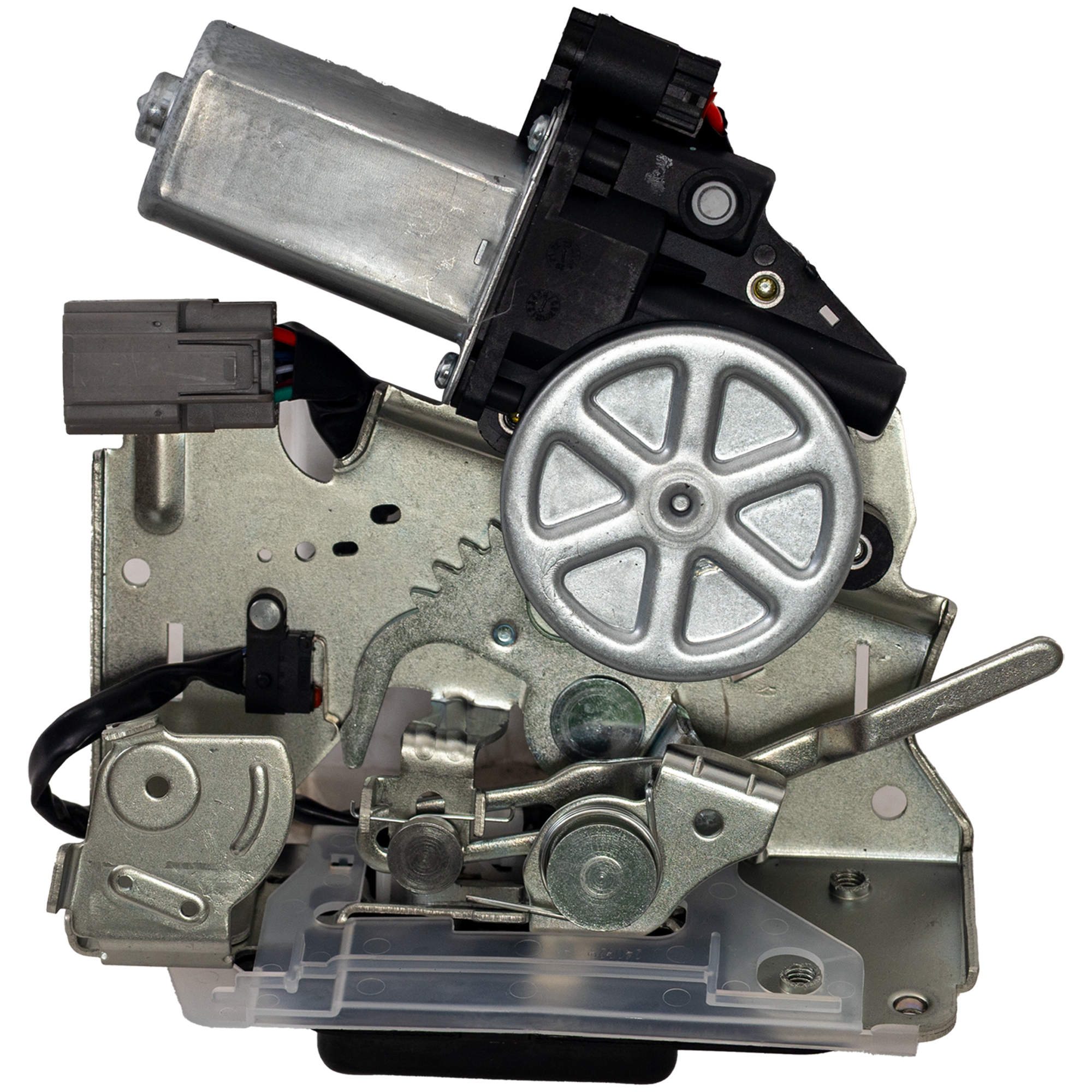 AM PACIFICA 17-24 VOYAGER 20-24 LIFTGATE LOCK ACTUATOR Chrome Metal 1 Female Square Connector 7 Male Blade Terminals SKU RC63070006 OEM 68305566AA 68305566AB