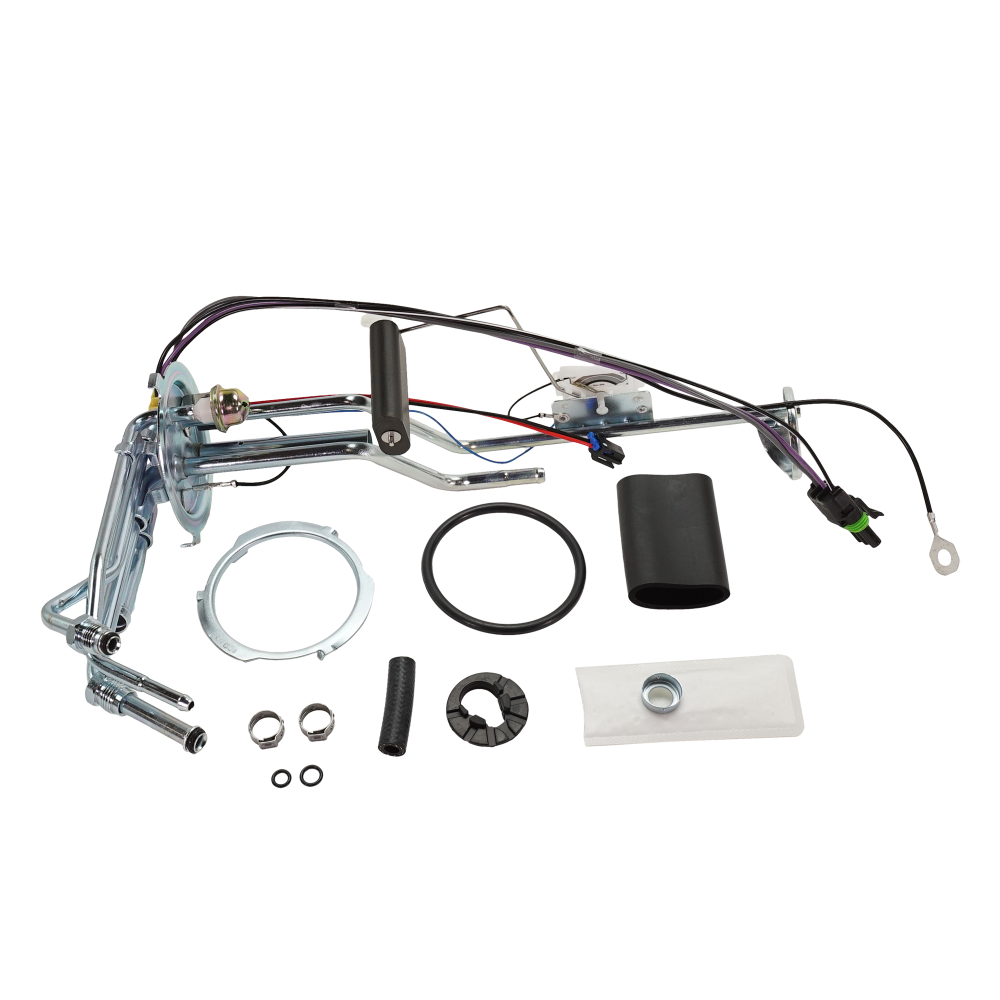 AM C K FULL SIZE PICKUP 88-95 FUEL SENDING UNIT LH 3 Ports 14 x 1.5 in. Inverted Flare Inlet 16 x 1.5 in. Inverted Flare Outlet w F.I. and 3 Wires SKU RC67030004 OEM 25028611