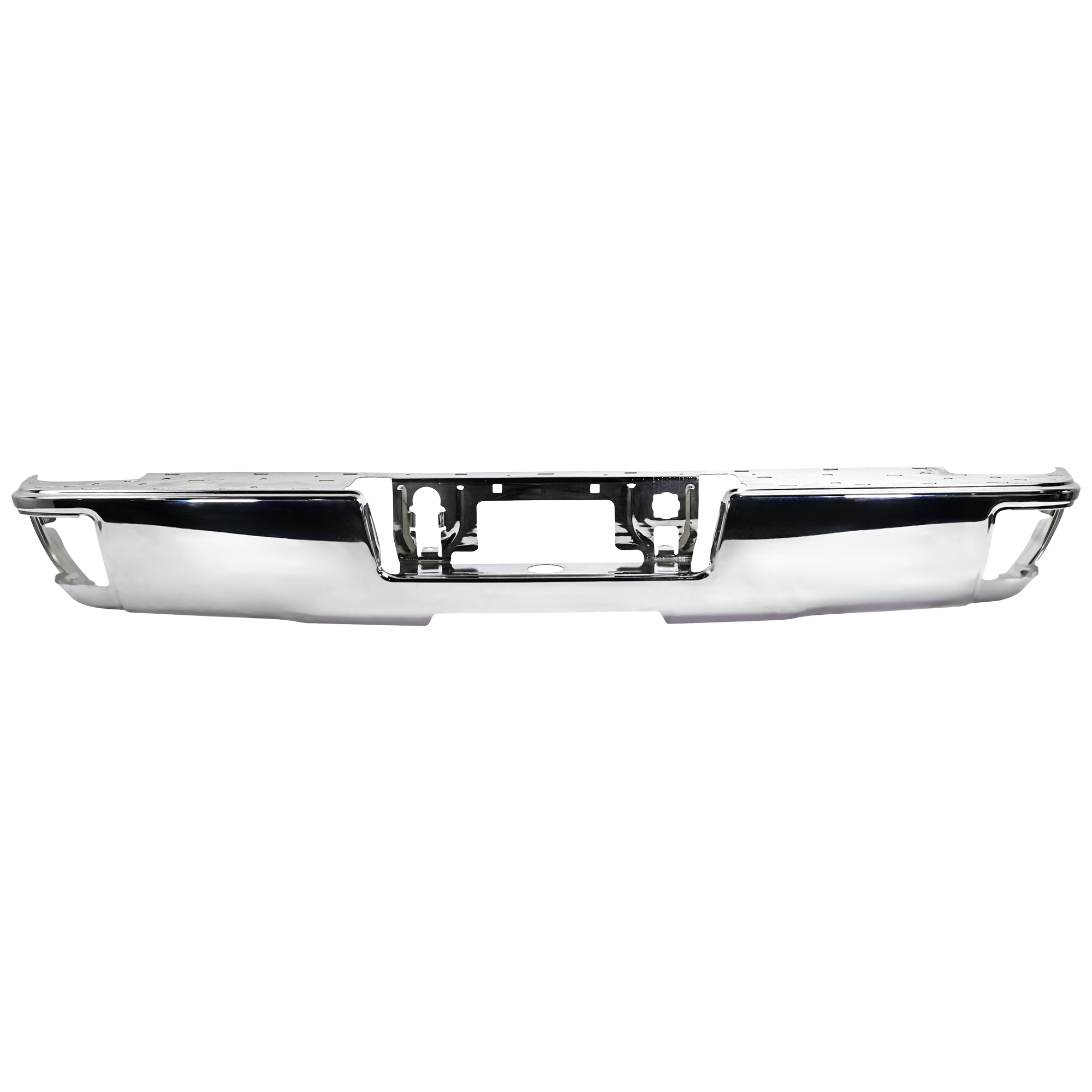 AM SILVERADO SIERRA 14-18 STEP BUMPER FACE BAR ONLY w o Pad w Pad Provision w o Mounting Bracket High Strength Steel Chr w Corner Step w o Parking Aid Sensor Holes 19-19 Silverado 1500 LD Sie SKU RC82560004 HSS OEM 23108142 PFM