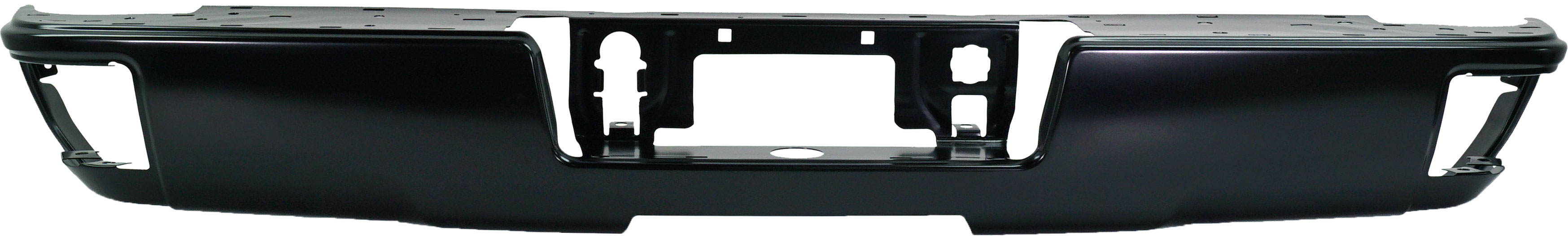 AM SILVERADO 1500-14-18 SILVERADO 1500 LD 19-19 STEP BUMPER FACE BAR ONLY w o Pad w Pad Provision w o Mounting Bracket High Strength Steel Painted w Corner Step w o Parking Aid Sensor Holes SKU RC82560005 HSS OEM 23108140 PFM