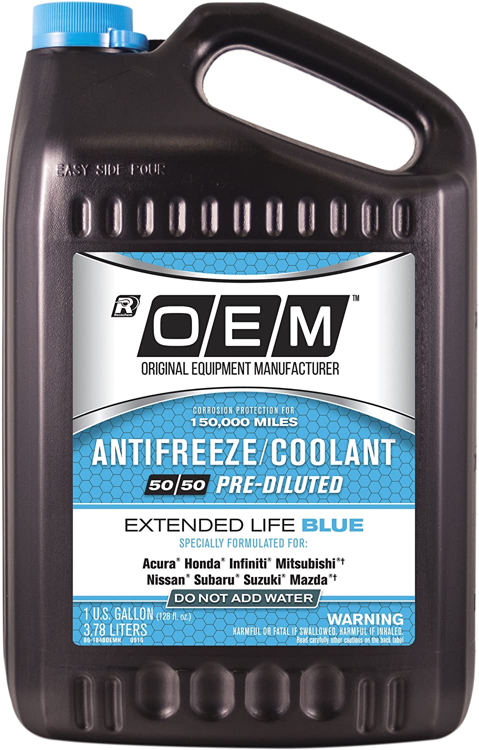 AM OEM Premium Antifreeze 50-50 Extended Life BLUE 1 USG SKU RCH86184BOEMH