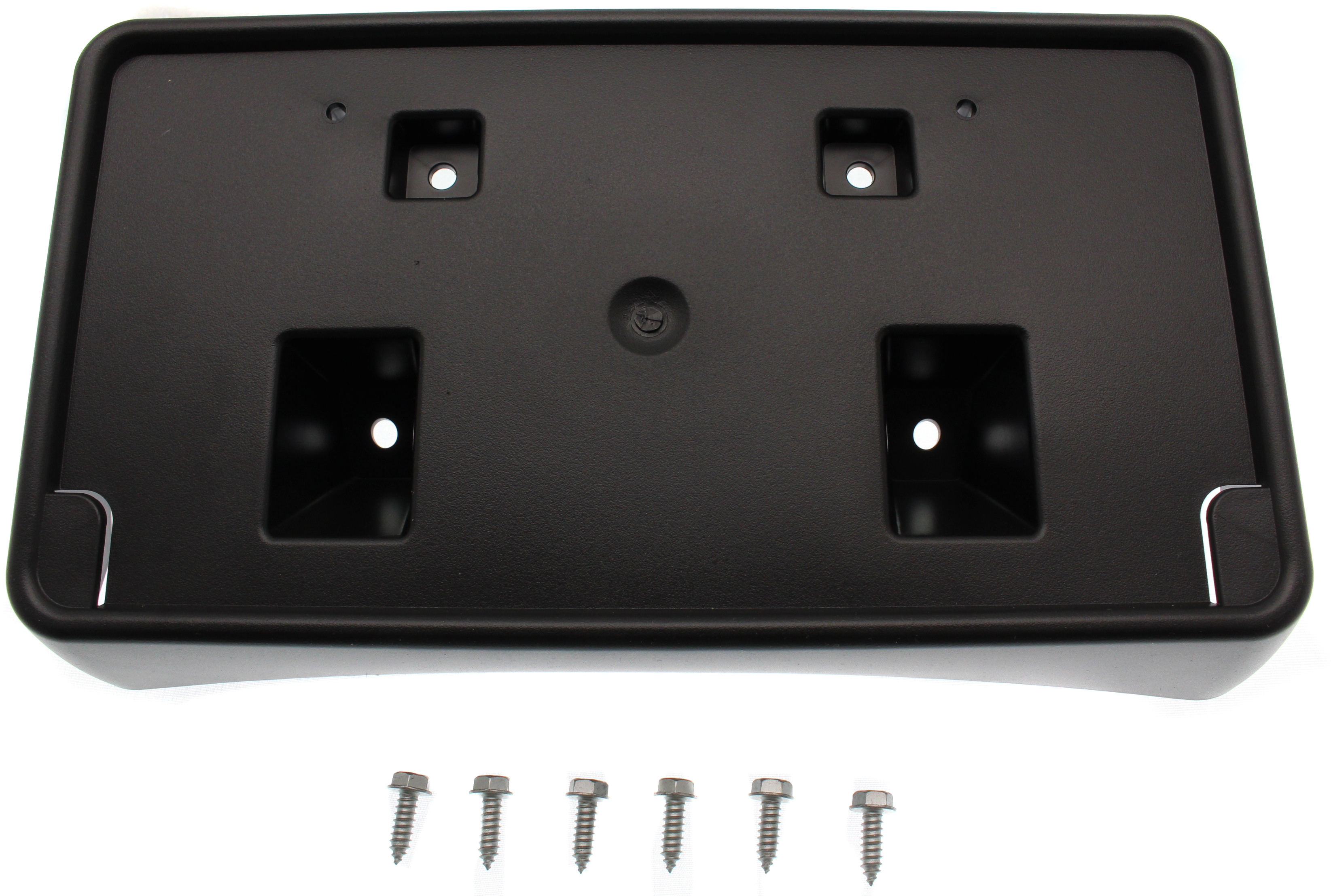AM CHALLENGER 15-23 FRONT LICENSE PLATE BRACKET Textured Black w Fog Light Holes w o Wide Body SKU RD01730002 Partslink CH1068146 OEM 68175091AA