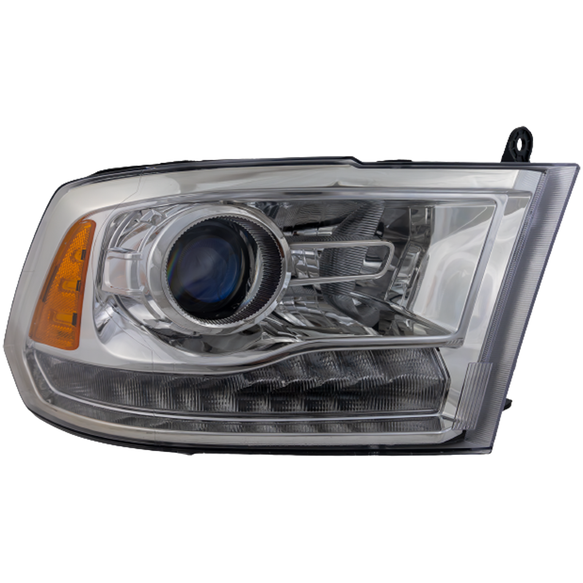 AM RAM FULL SIZE PICKUP 16-18 PROJECTOR HEAD LAMP RH Assembly HID Xenon w HID Kit Chrome Interior Includes 19-22 Ram 1500 Classic SKU RD10010009 Partslink CH2503290 OEM 68324940AD