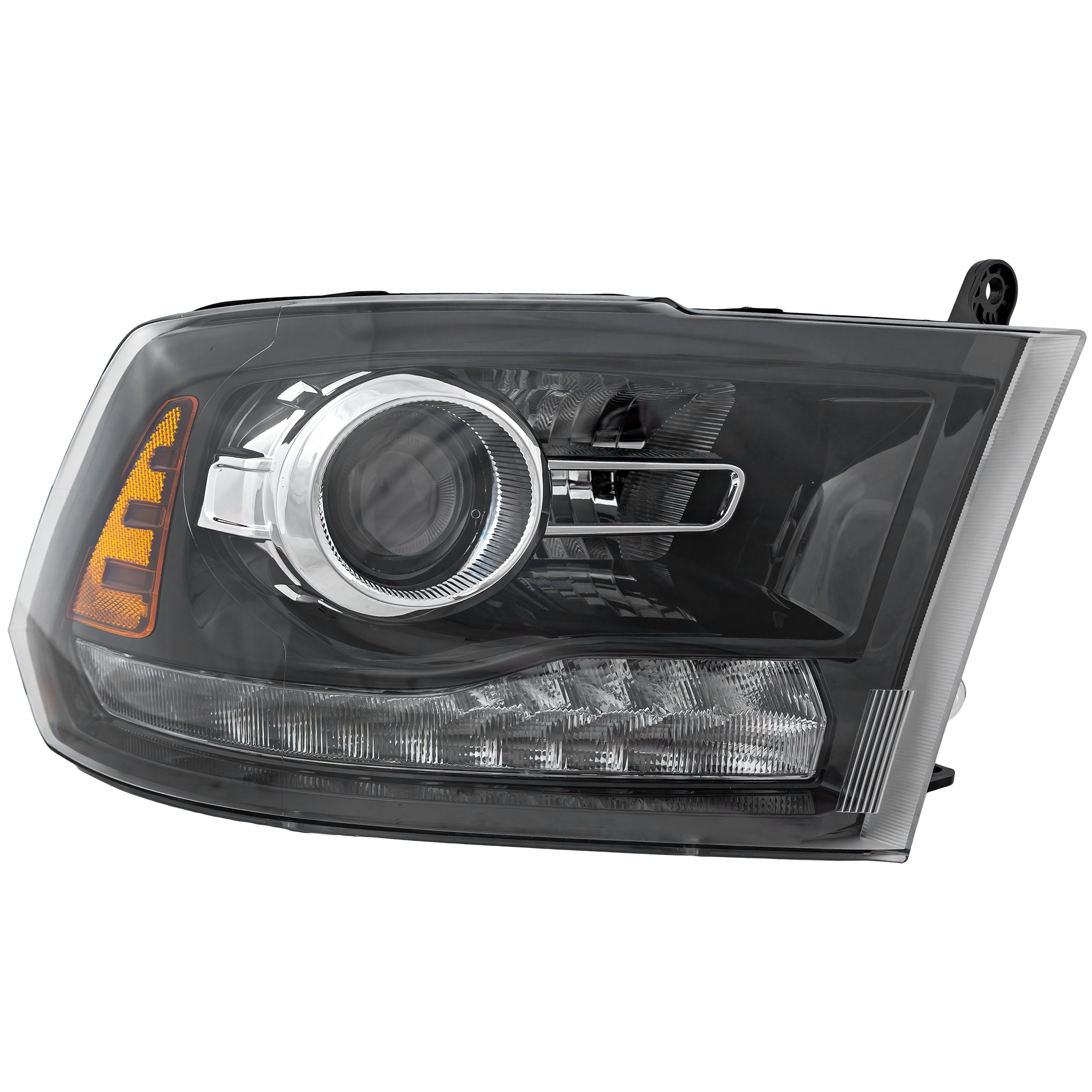 AM RAM FULL SIZE PICKUP 16-18 PROJECTOR HEAD LAMP RH Assembly HID Xenon w HID Kit Black Interior Includes 19-24 Ram 1500 Classic CAPA SKU RD10010011Q Partslink CH2503289C OEM 68324932AD