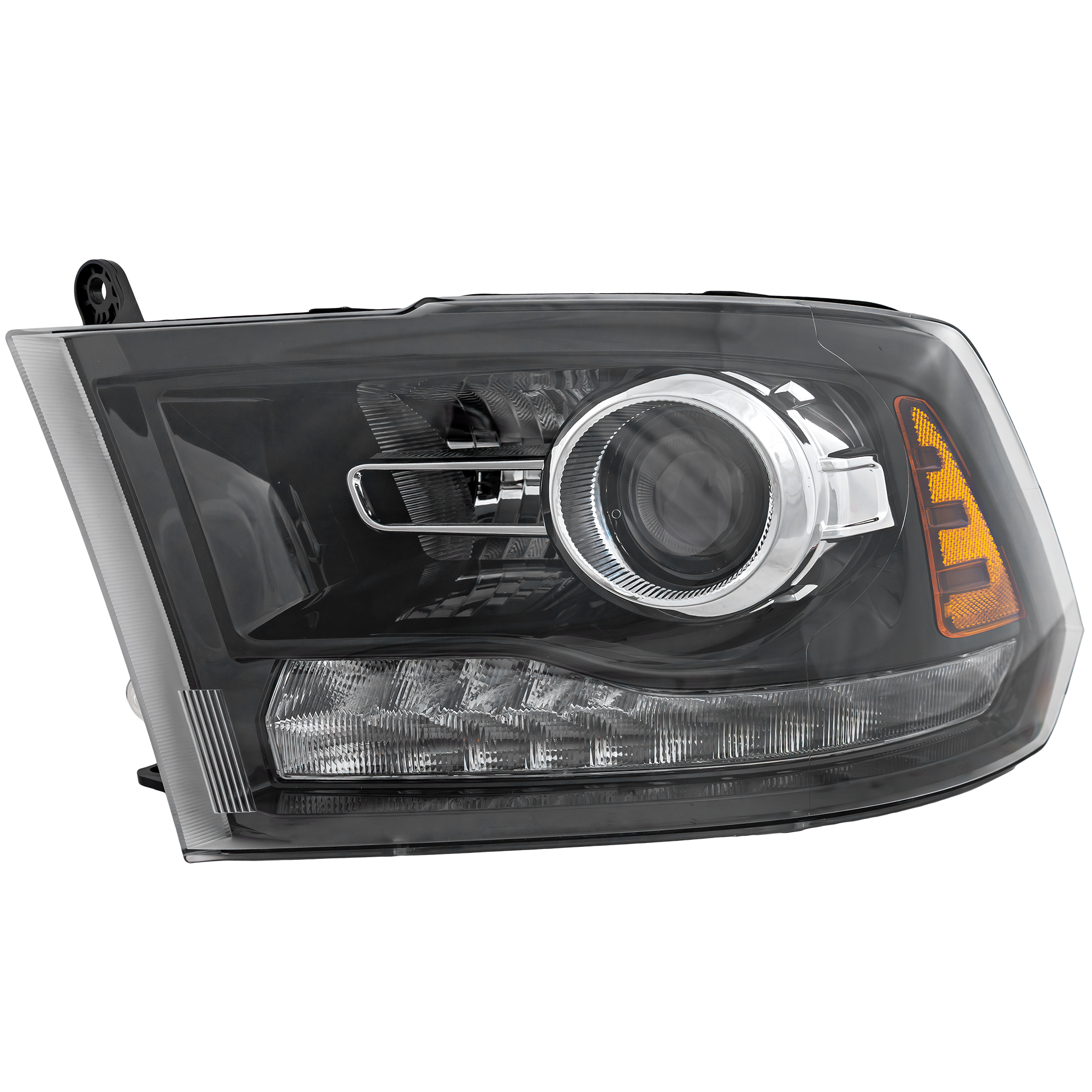 AM RAM FULL SIZE PICKUP 16-18 PROJECTOR HEAD LAMP LH Assembly HID Xenon w HID Kit Black Interior Includes 19-24 Ram 1500 Classic CAPA SKU RD10010012Q Partslink CH2502289C OEM 68324933AD