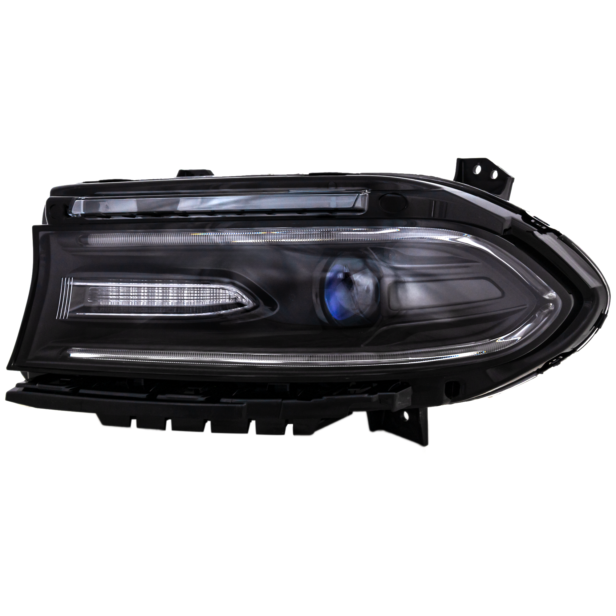 AM CHARGER 16-17 HEAD LAMP LH Assembly Halogen w LED Daytime Running Light w o LHD RHD Optics SKU RD10010018 Partslink CH2502296 OEM 68294431AH 68294431AG