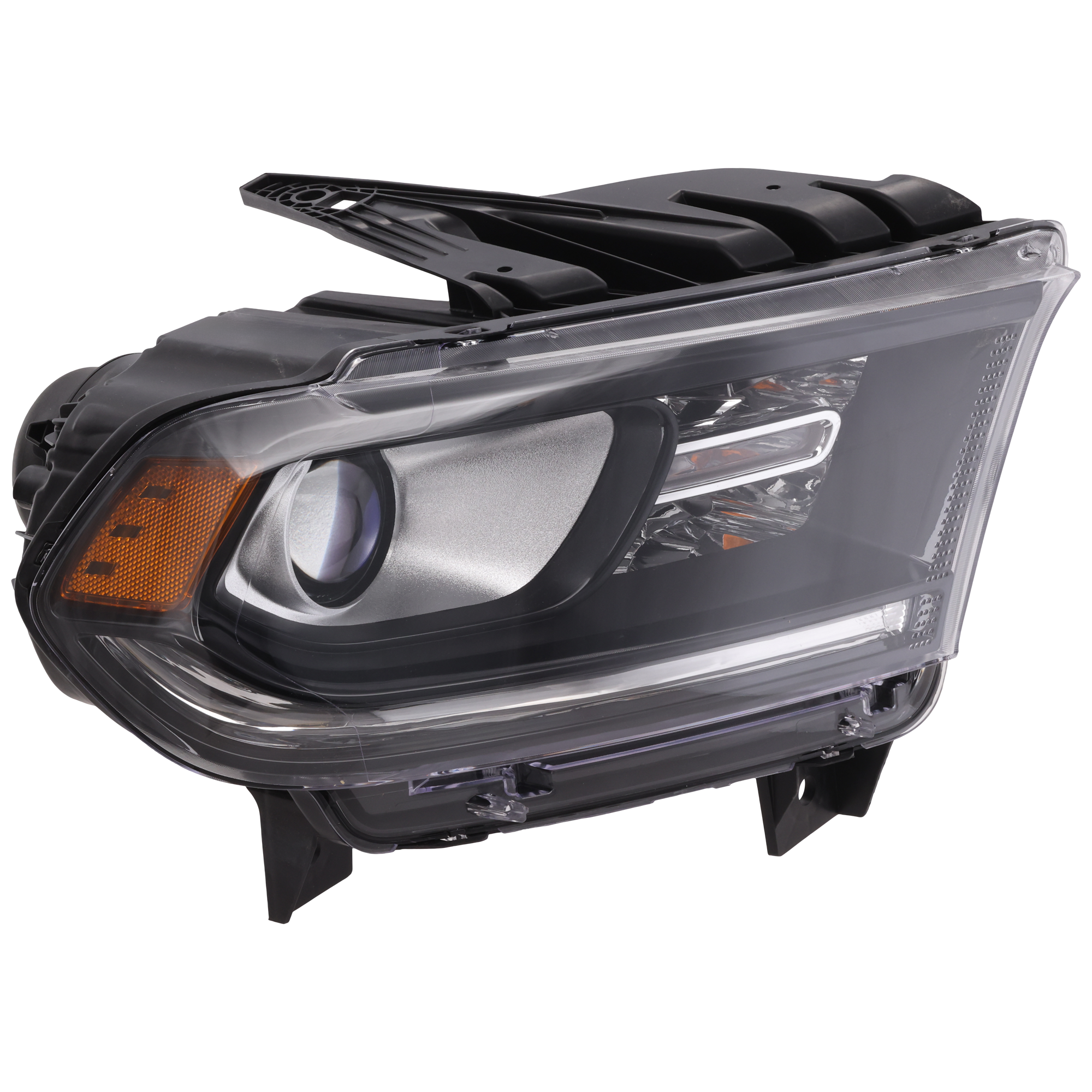 AM DURANGO 16-20 HEAD LAMP RH Assembly Halogen SXT Model Black Interior w o Daytime Running Light CAPA SKU RD10010023Q Partslink CH2503302C OEM 68299134AE