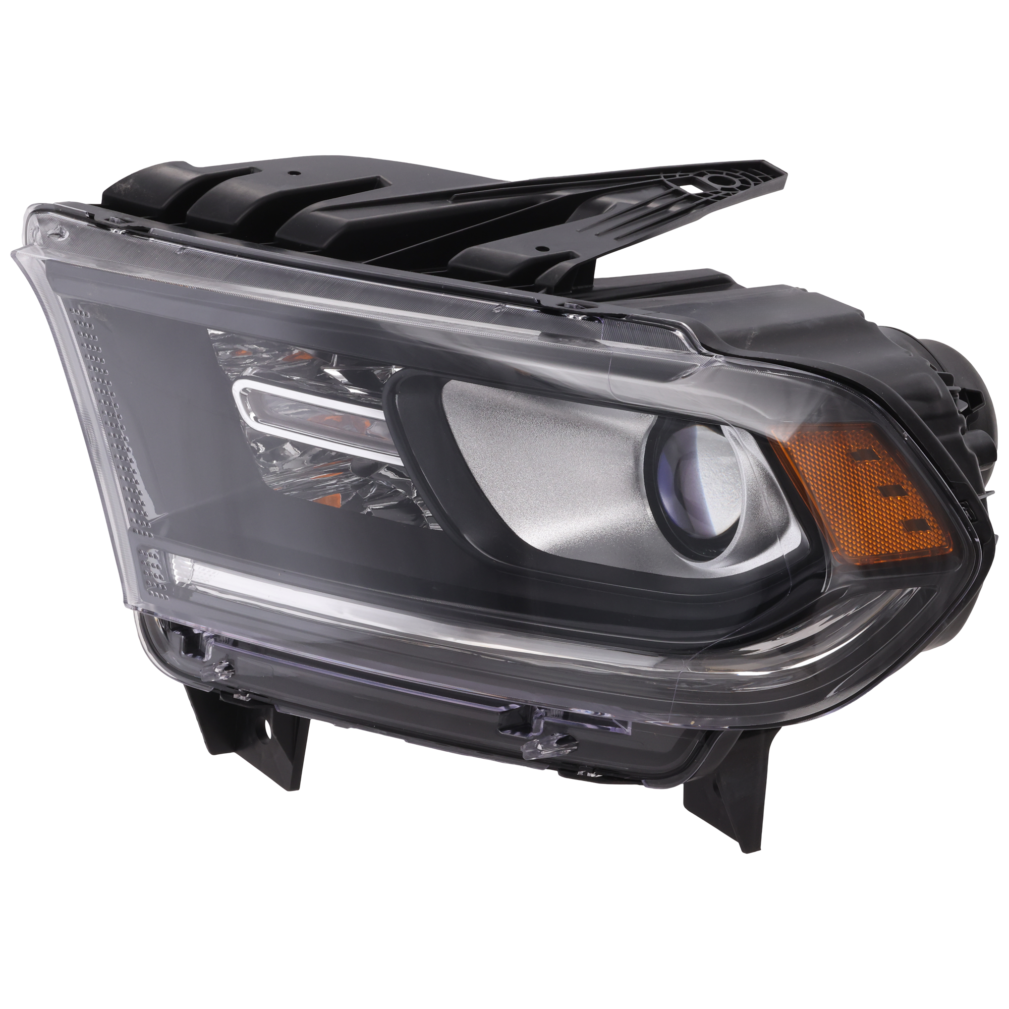 AM DURANGO 16-20 HEAD LAMP LH Assembly Halogen SXT Model Black Interior w o Daytime Running Light CAPA SKU RD10010024Q Partslink CH2502302C OEM 68299135AD 68299135AE