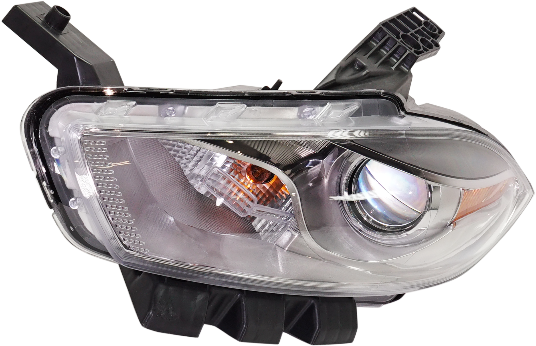 AM DART 13-16 HEAD LAMP LH Assembly HID Xenon w HID Kit Chrome Interior SKU RD10010032 OEM 68292807AB PFM