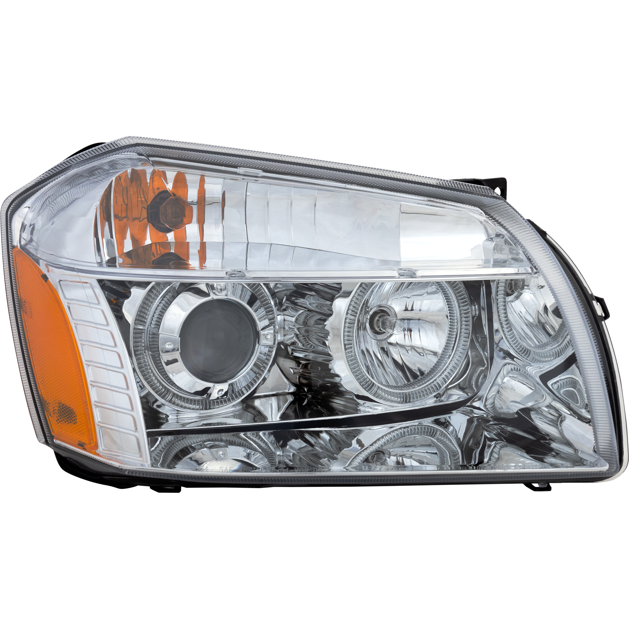 AM MAGNUM 05-07 PROJECTOR HEAD LAMP RH AND LH Assembly Halogen Chrome 2 Piece SKU RD10010039 Partslink CH2505120 OEM 4806058AF 4806059AF