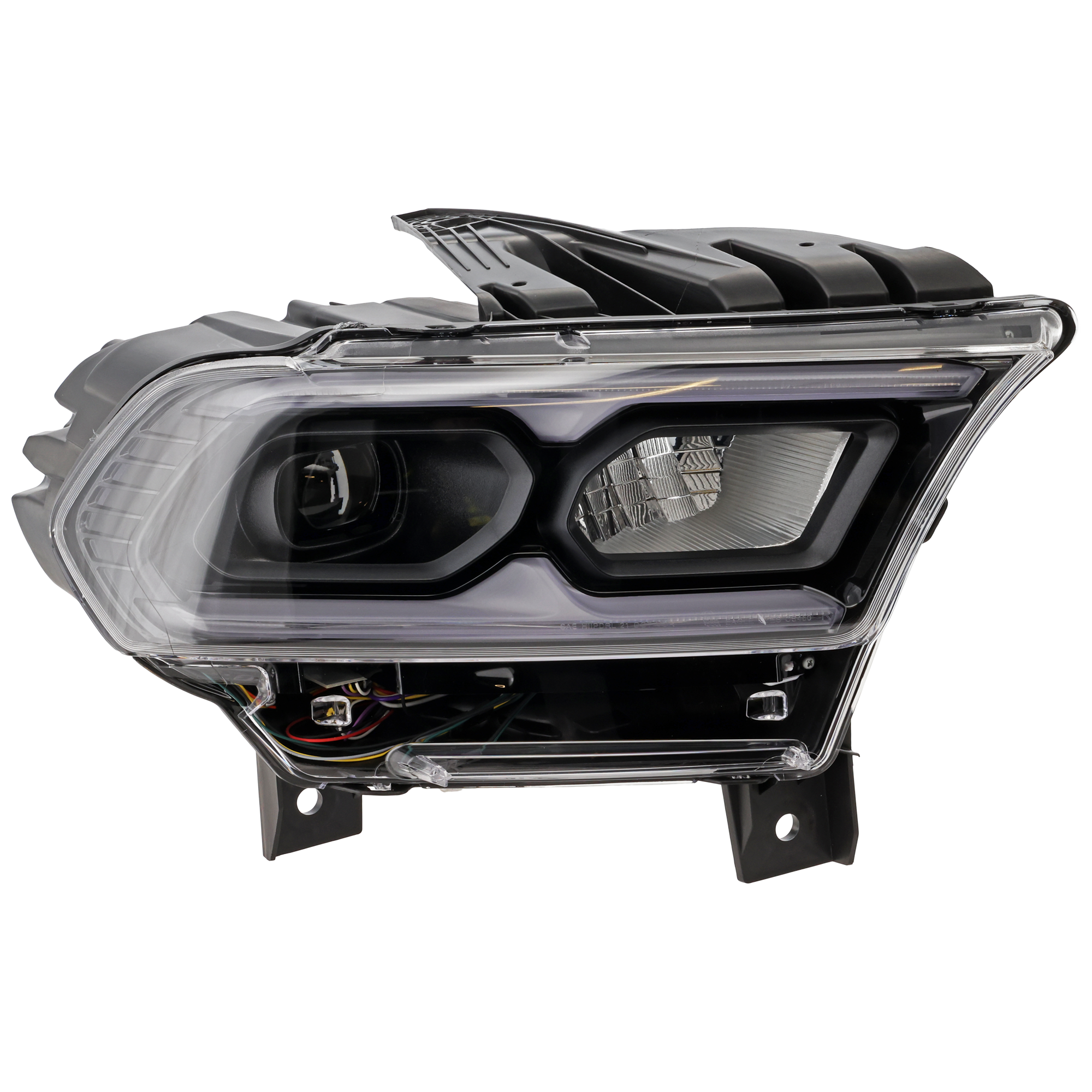 AM DURANGO 21-25 HEAD LAMP RH Assembly LED Black Interior w Daytime Running Light and Signal Light w o Headlight Leveling SKU RD10010117A Partslink CH2503345 OEM 68433782AE