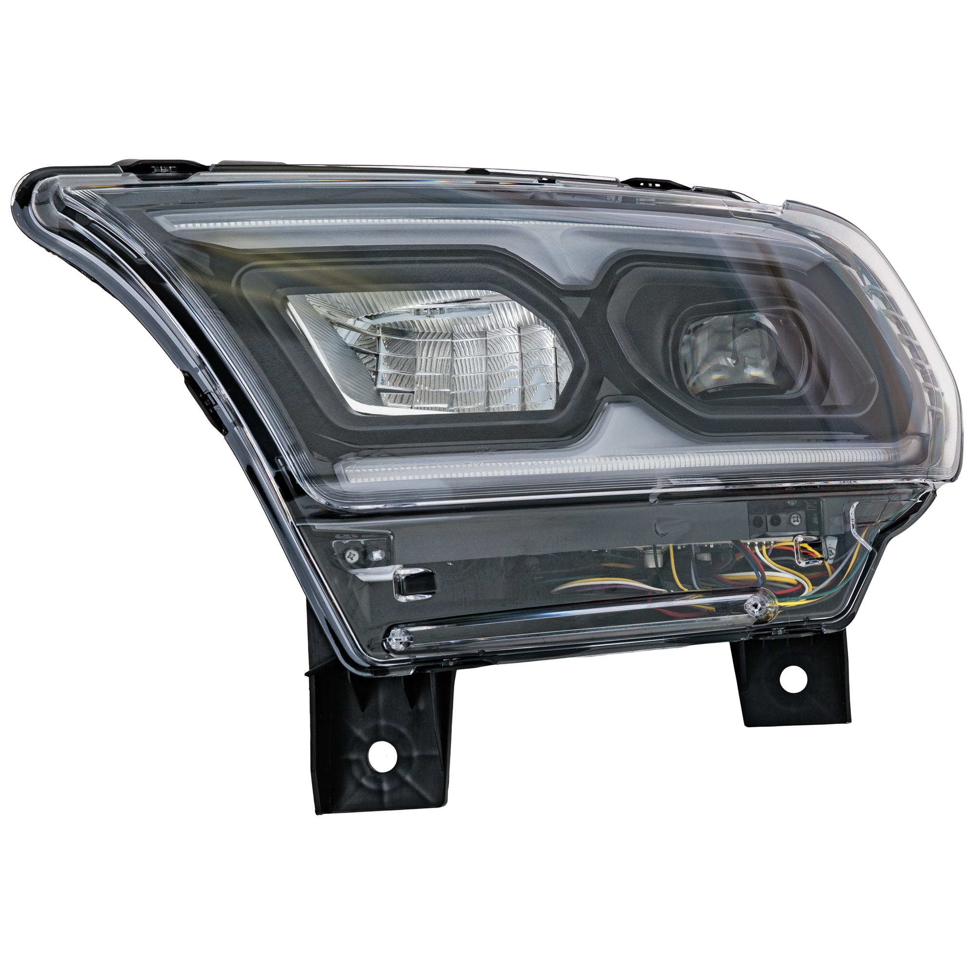 AM DURANGO 21-25 HEAD LAMP LH Assembly LED Black Interior w Daytime Running Light and Signal Light w o Headlight Leveling SKU RD10010118A Partslink CH2502345 OEM 68433783AE