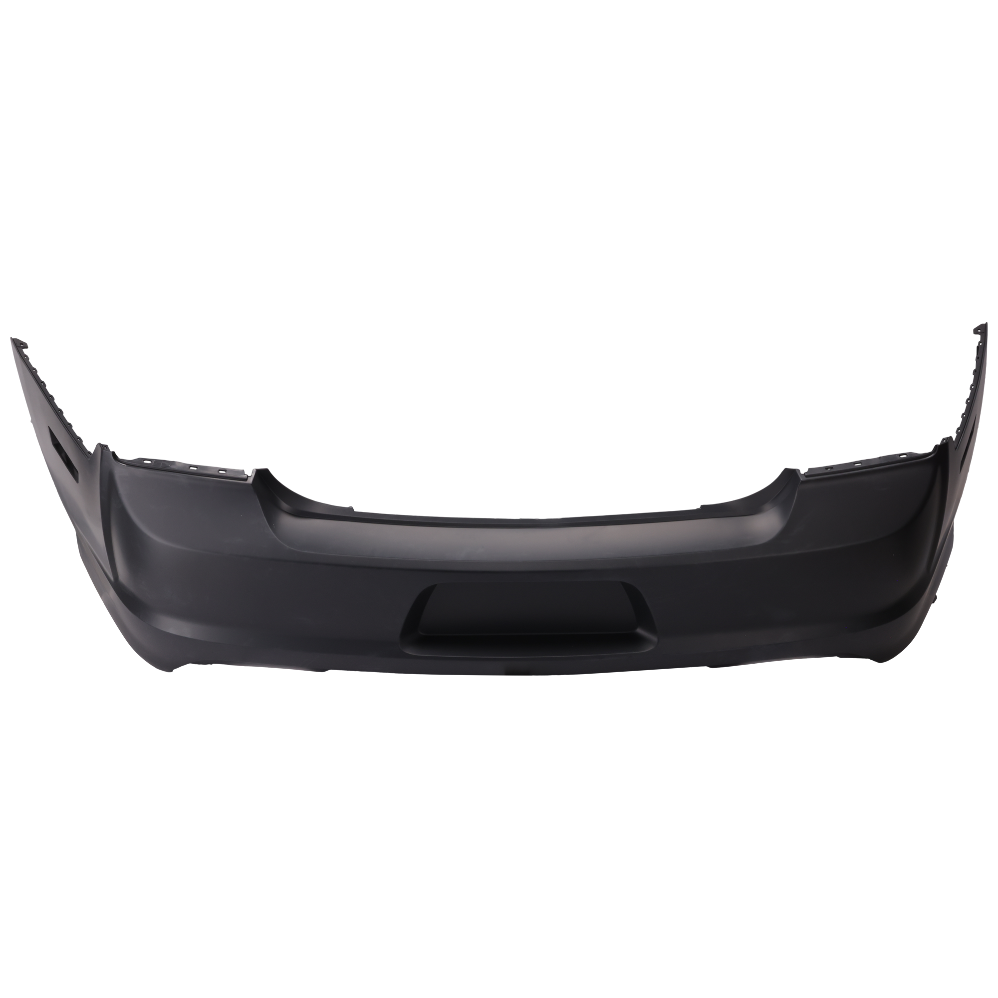 AM CHARGER 12-14 REAR BUMPER COVER Primed w o Parking Aid Sensor Holes Type 2 SRT 8 Model CAPA SKU RD76010002Q Partslink CH1100977C OEM 68156138AC