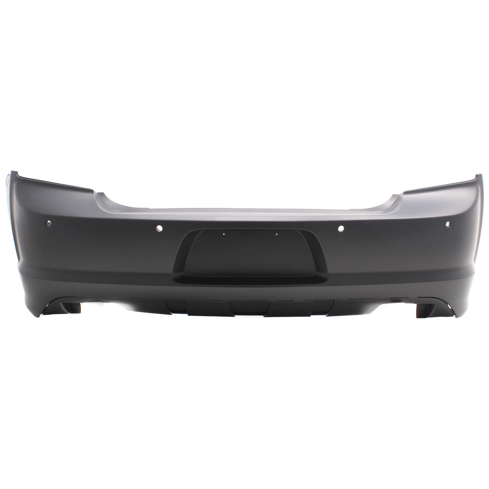 AM CHARGER 12-14 REAR BUMPER COVER Primed w Parking Aid Sensor Holes Type 2 SRT 8 Model CAPA SKU RD76010003Q Partslink CH1100978C OEM 68071979AC