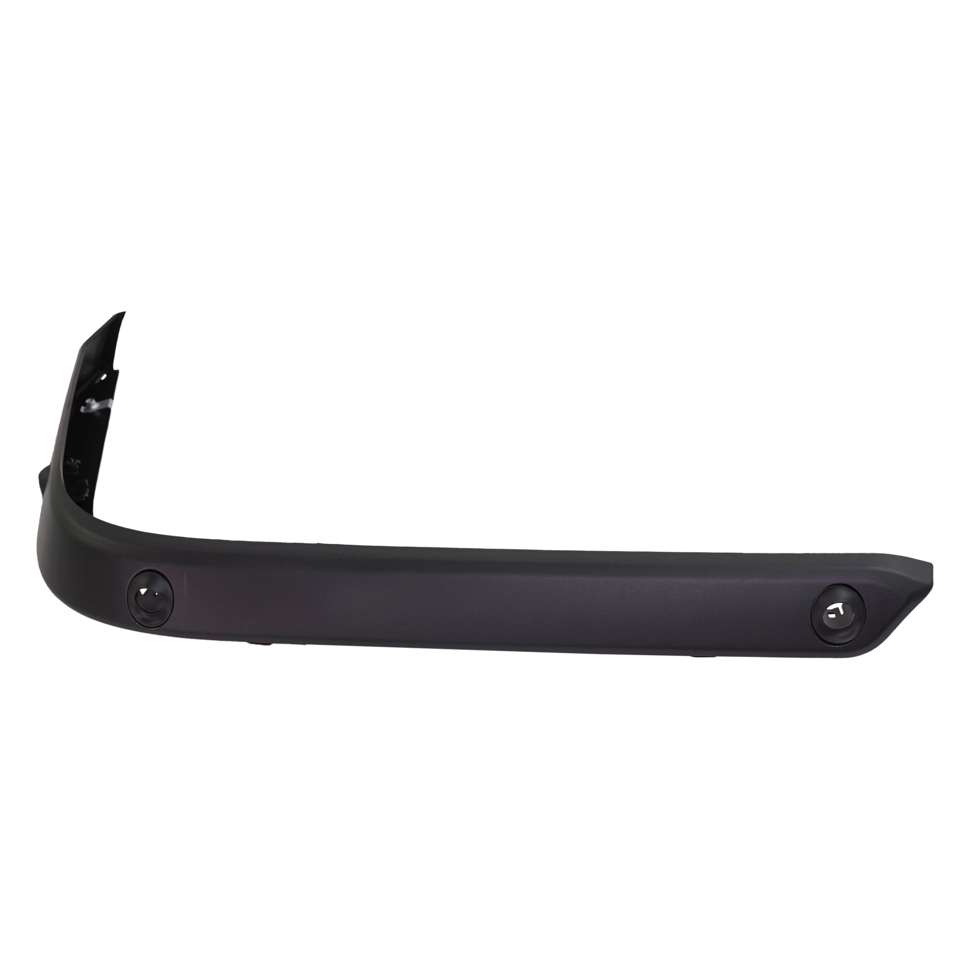 AM RAM 1500-19-24 REAR BUMPER MOLDING RH Outer Single Exhaust w Park Assist Sensor Holes SKU RD76370007 Partslink CH1147108 OEM 68404394AB 68404394AA