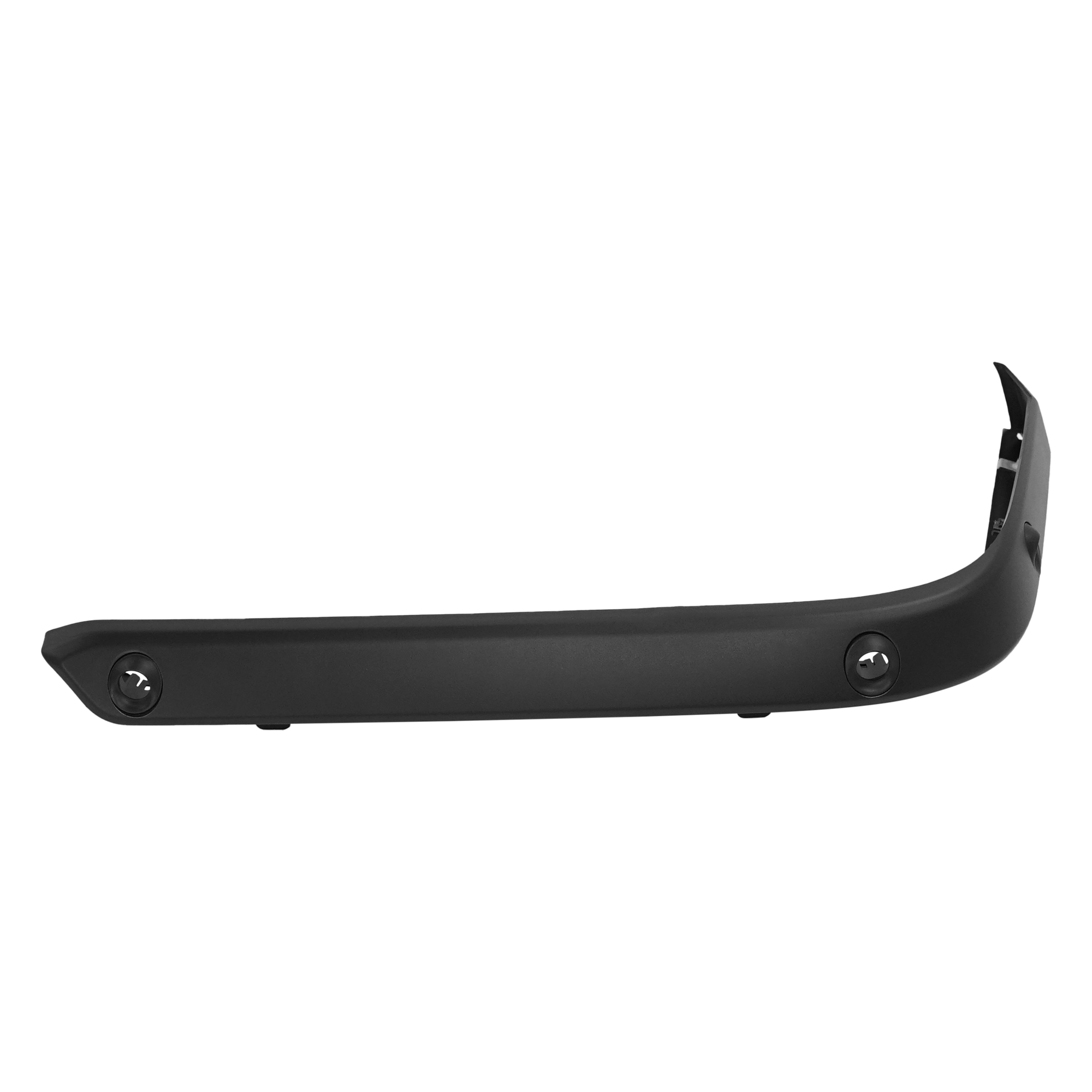 AM RAM 1500-19-24 REAR BUMPER MOLDING LH Outer Single Exhaust w Park Assist Sensor Holes SKU RD76370008 Partslink CH1146108 OEM 68404395AA